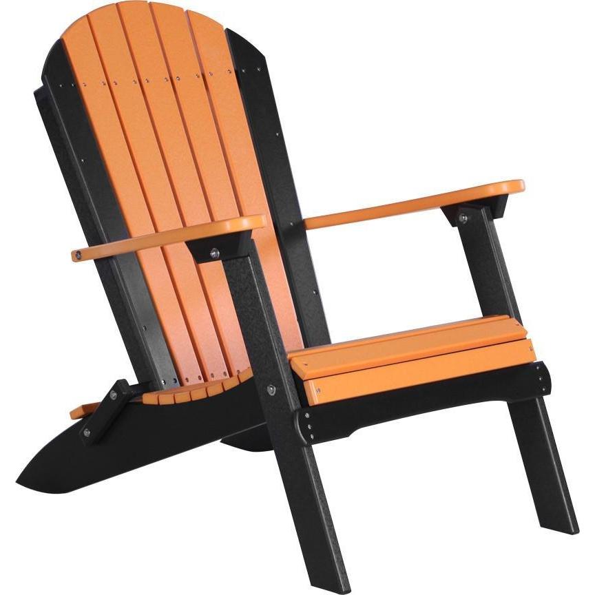 Folding Adirondack Chair Tangerine & Black