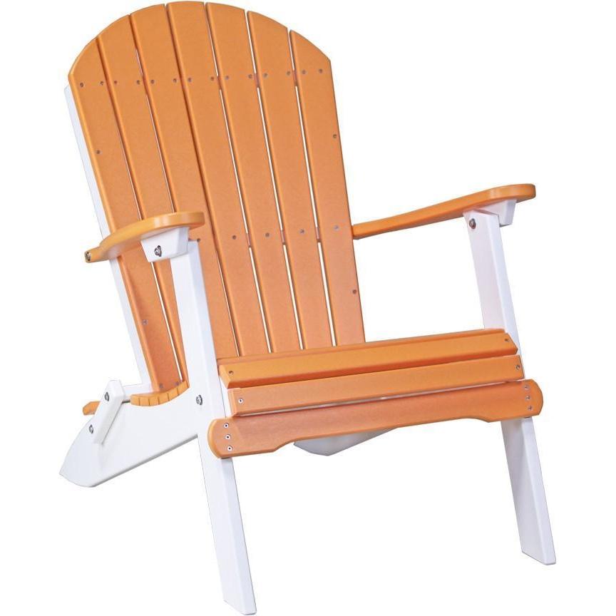 Folding Adirondack Chair Tangerine & White