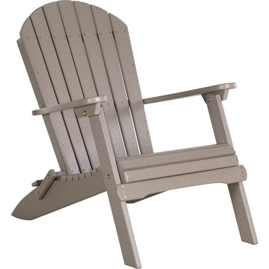 Folding Adirondack Chair Weatherwood