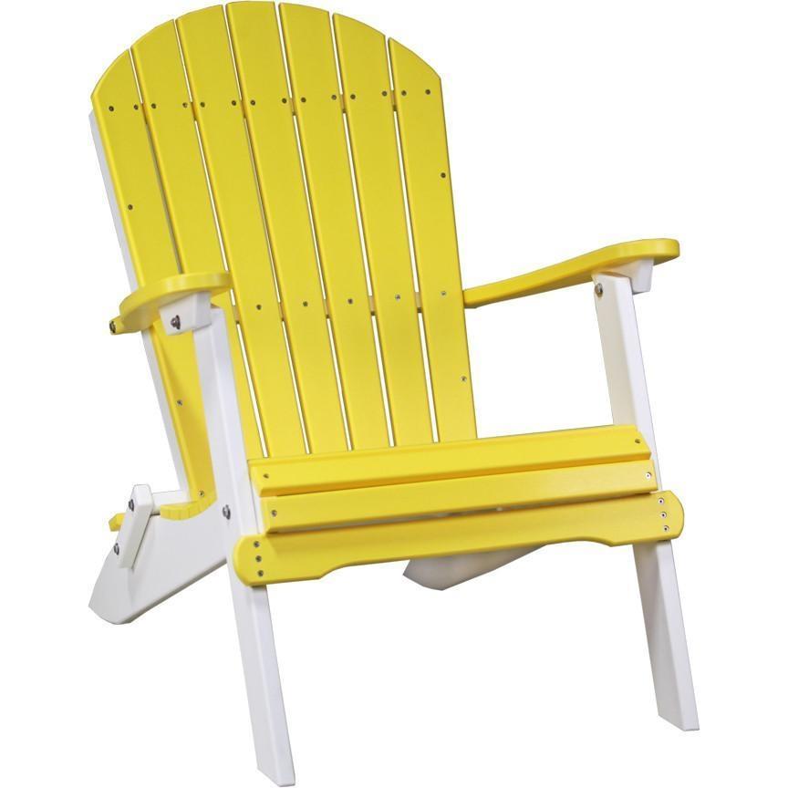 Folding Adirondack Chair Yellow & White