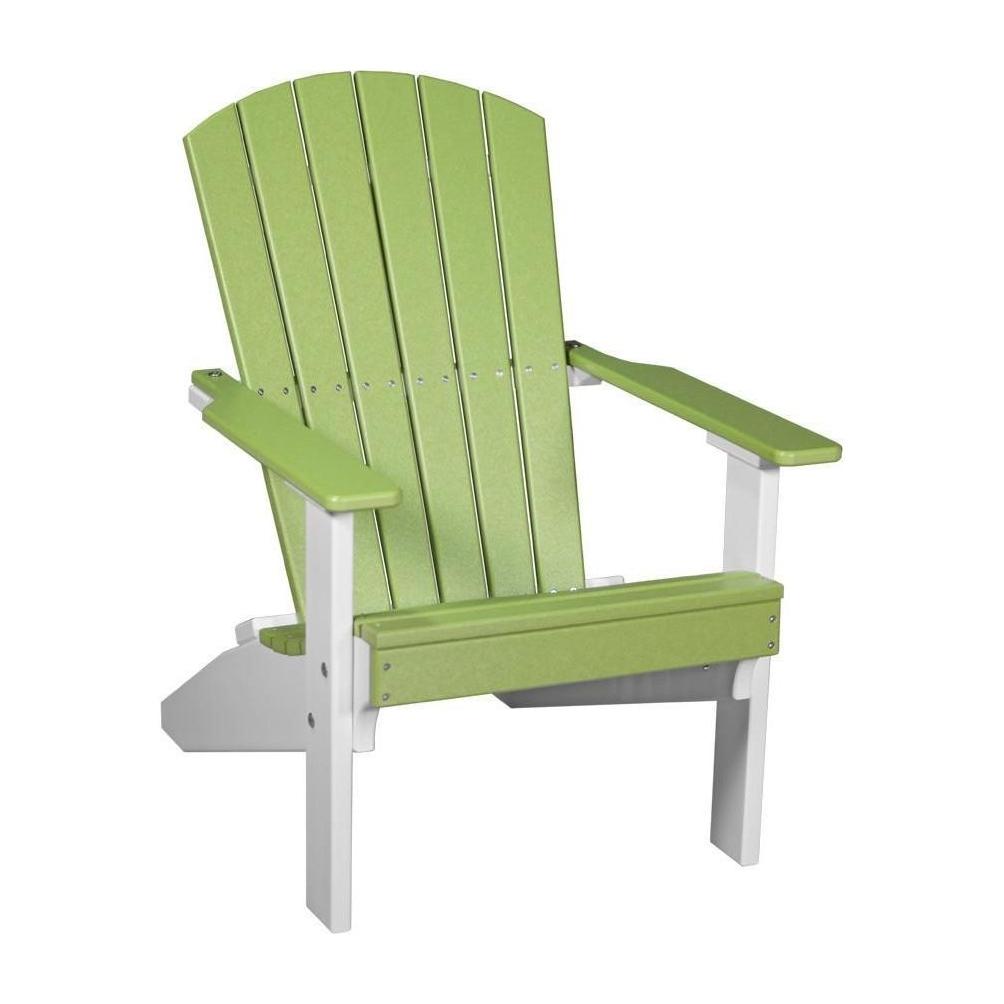 Lakeside Adirondack Chair Lime Green & White