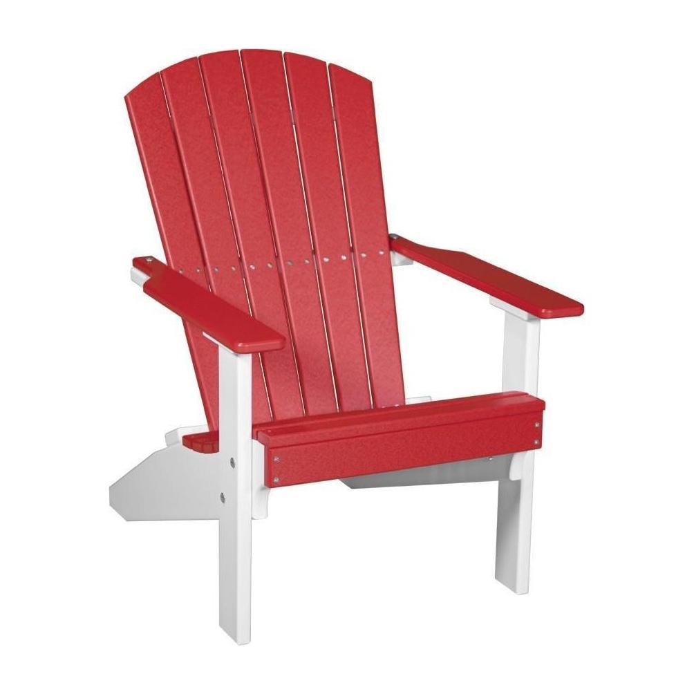 Lakeside Adirondack Chair Red & White
