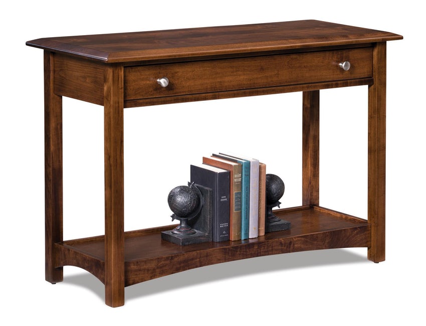 Amish Finland Open Sofa Table with Drawer