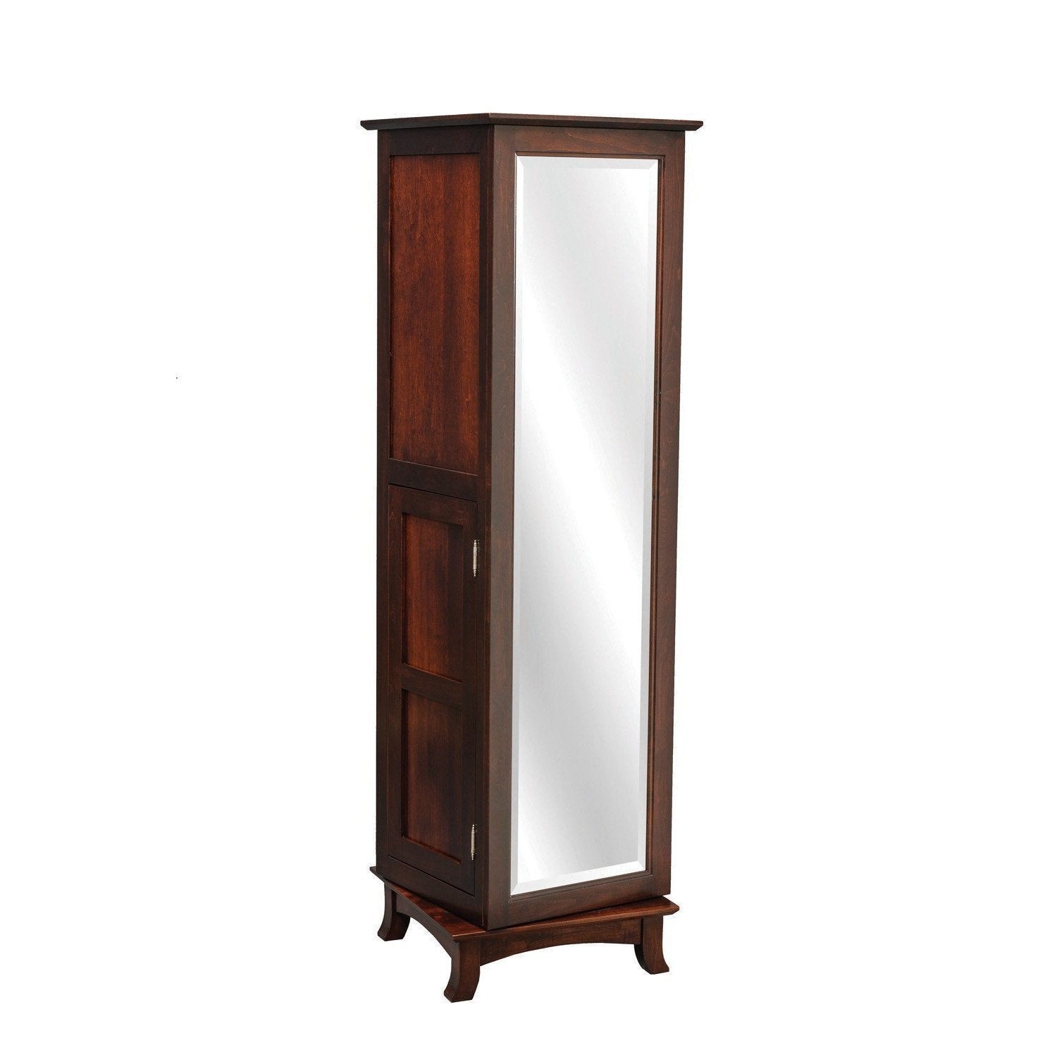 Revolving Shaker Jewelry Armoire-Bedroom-The Amish House