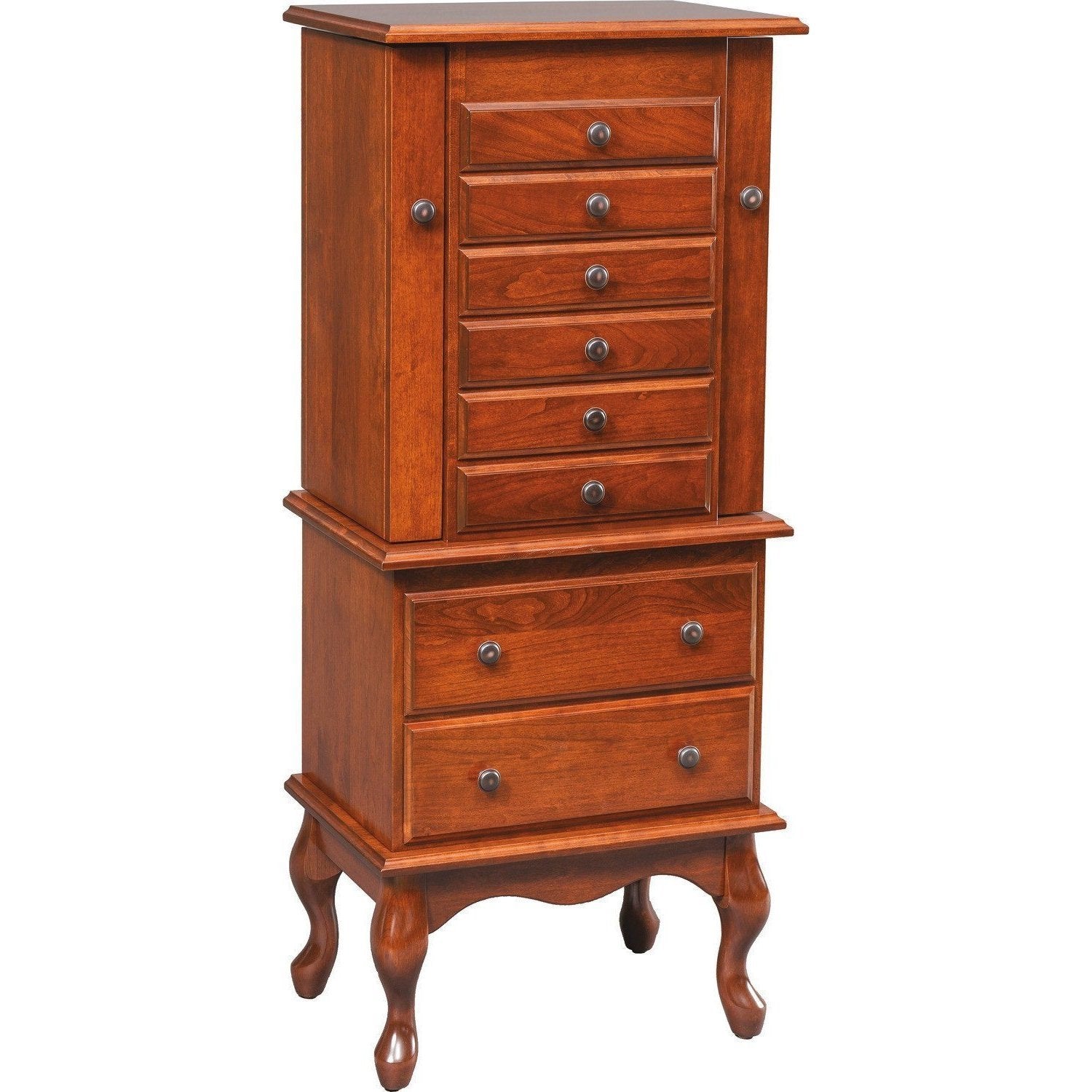 Split Queen Anne Jewelry Armoire