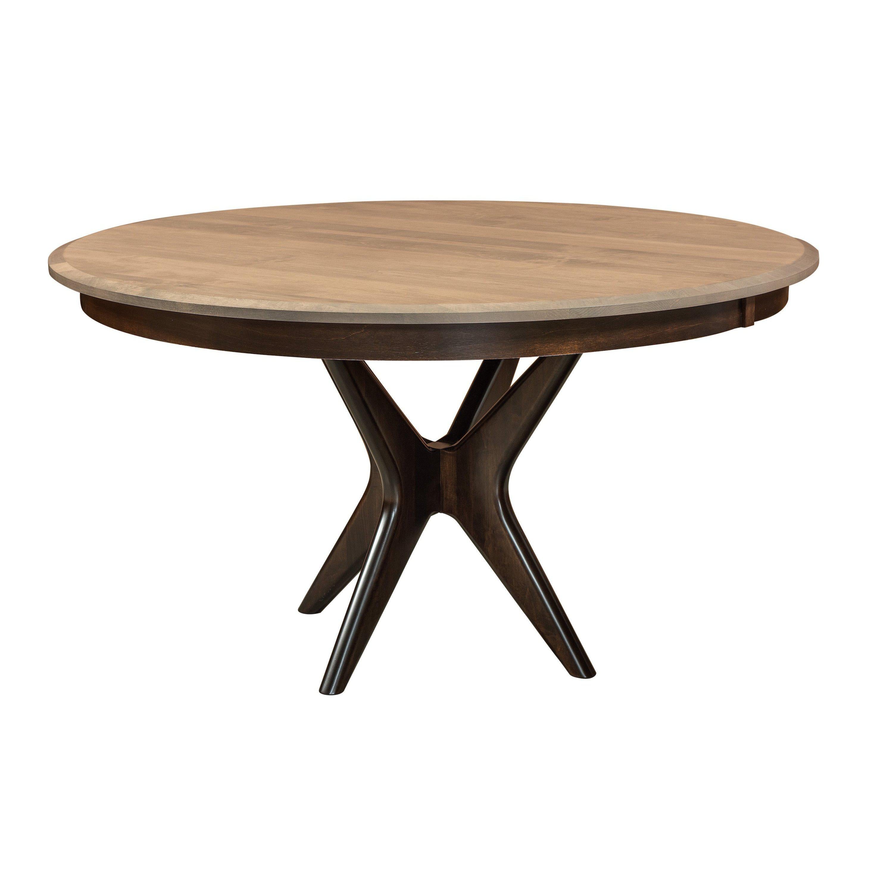 west newton pedestal table quick ship brown maple 2 leaves