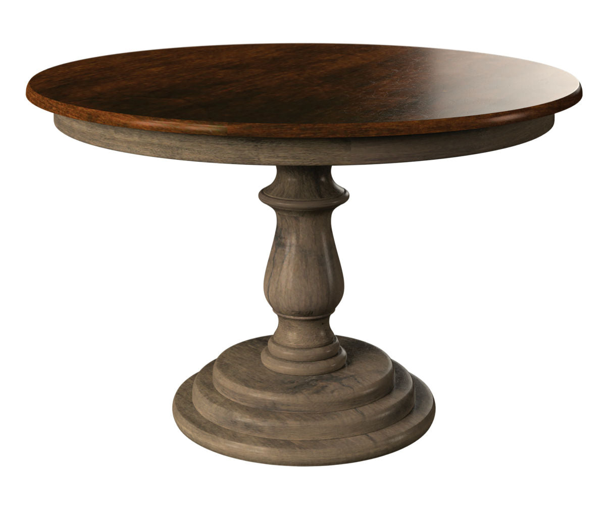 Amish Wilson Round Single Pedestal Table