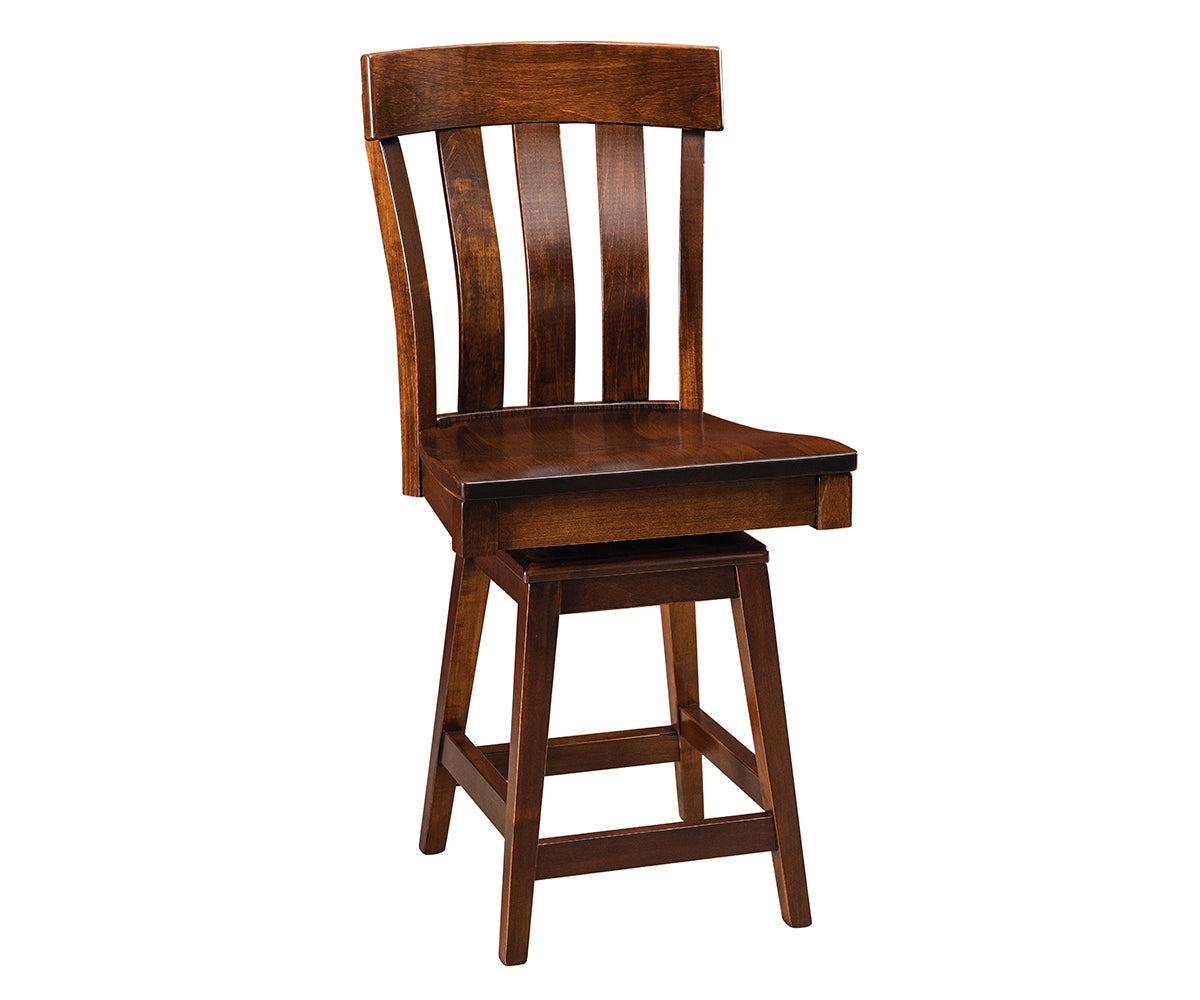 Amish Raleigh Swivel Bar Chair