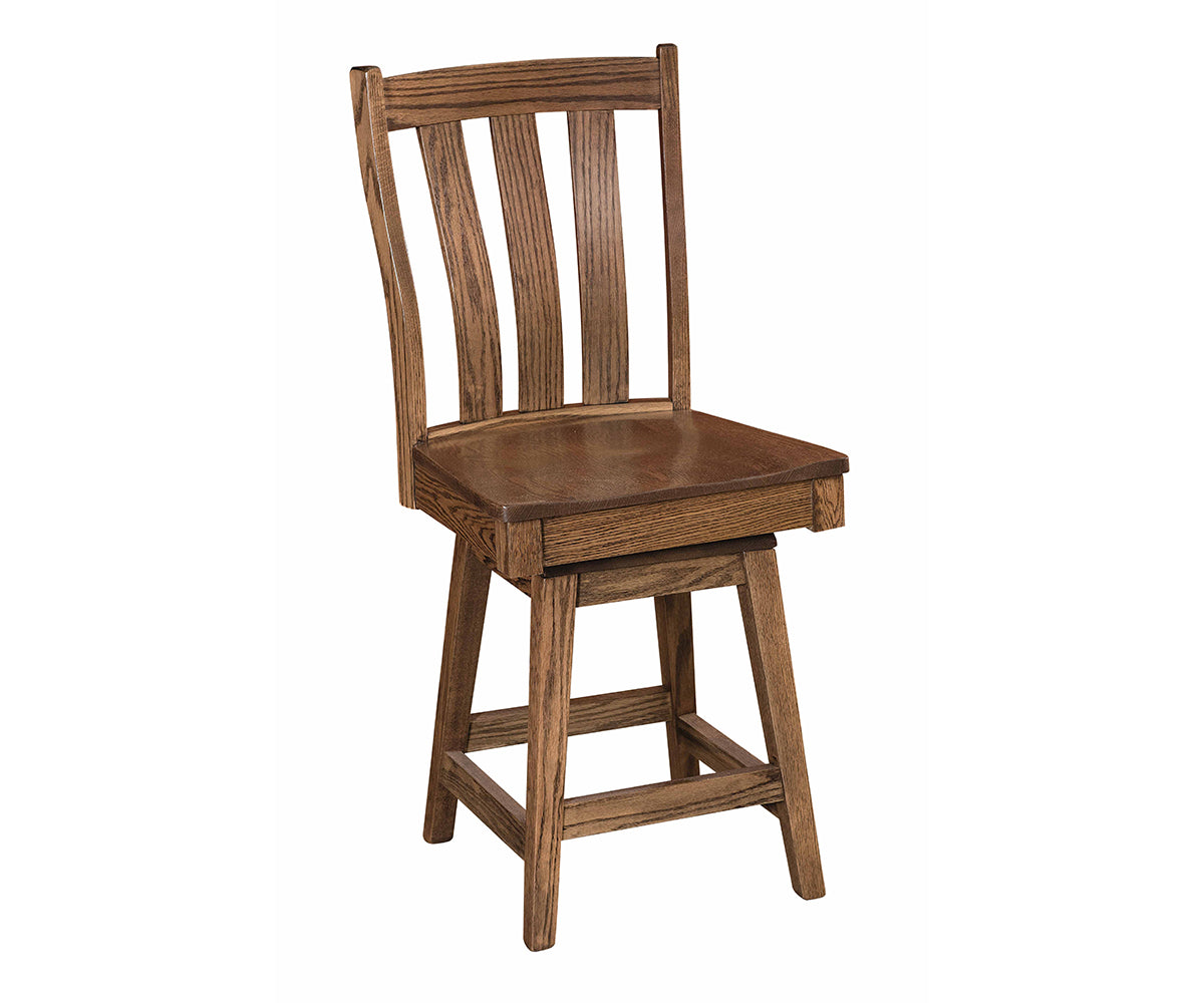 Amish Willow Swivel Bar Chair