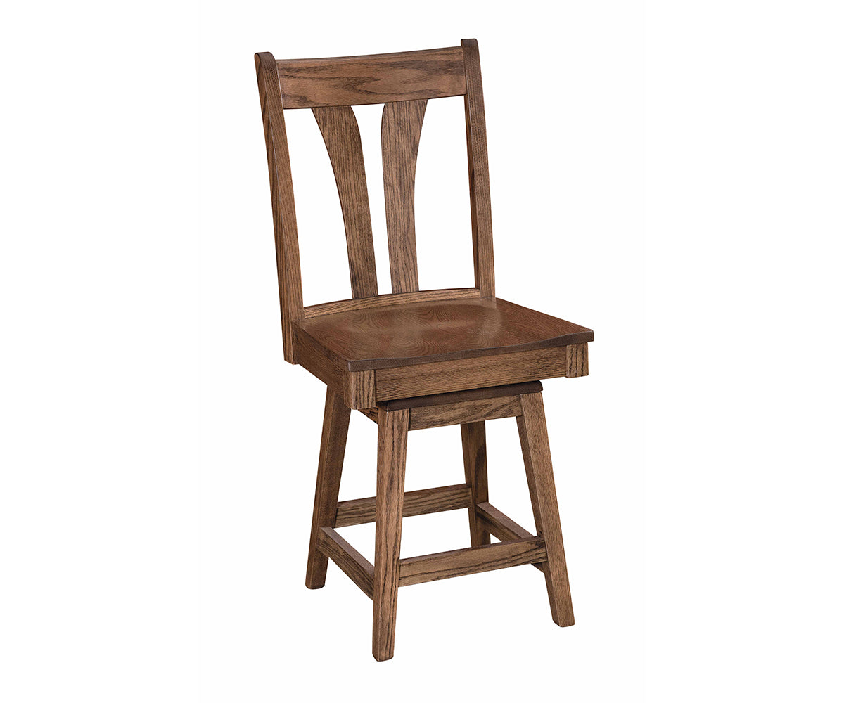 Amish Marlow Swivel Bar Chair