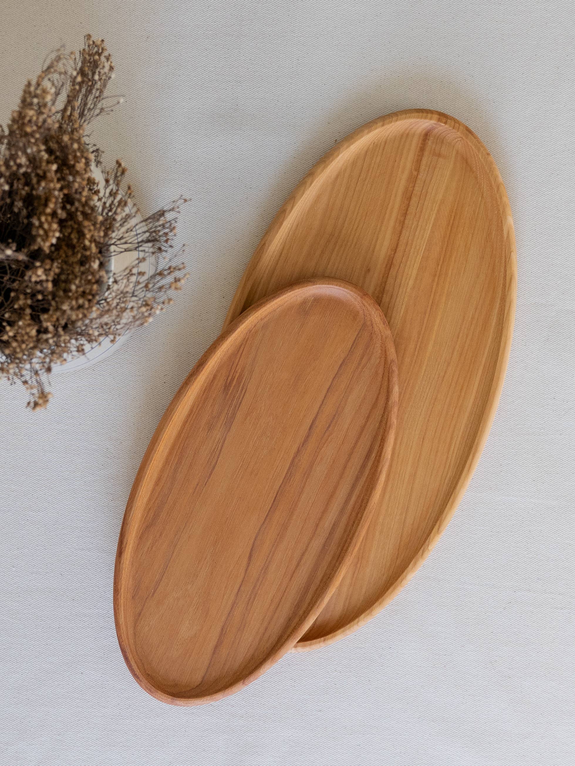 Hilda Oval Wood Serving Platter/Tray