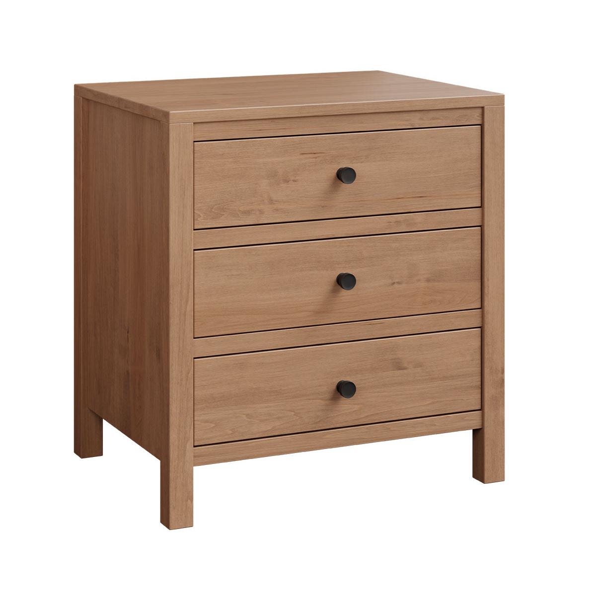 Amish Amanda Three Drawer Nightstand