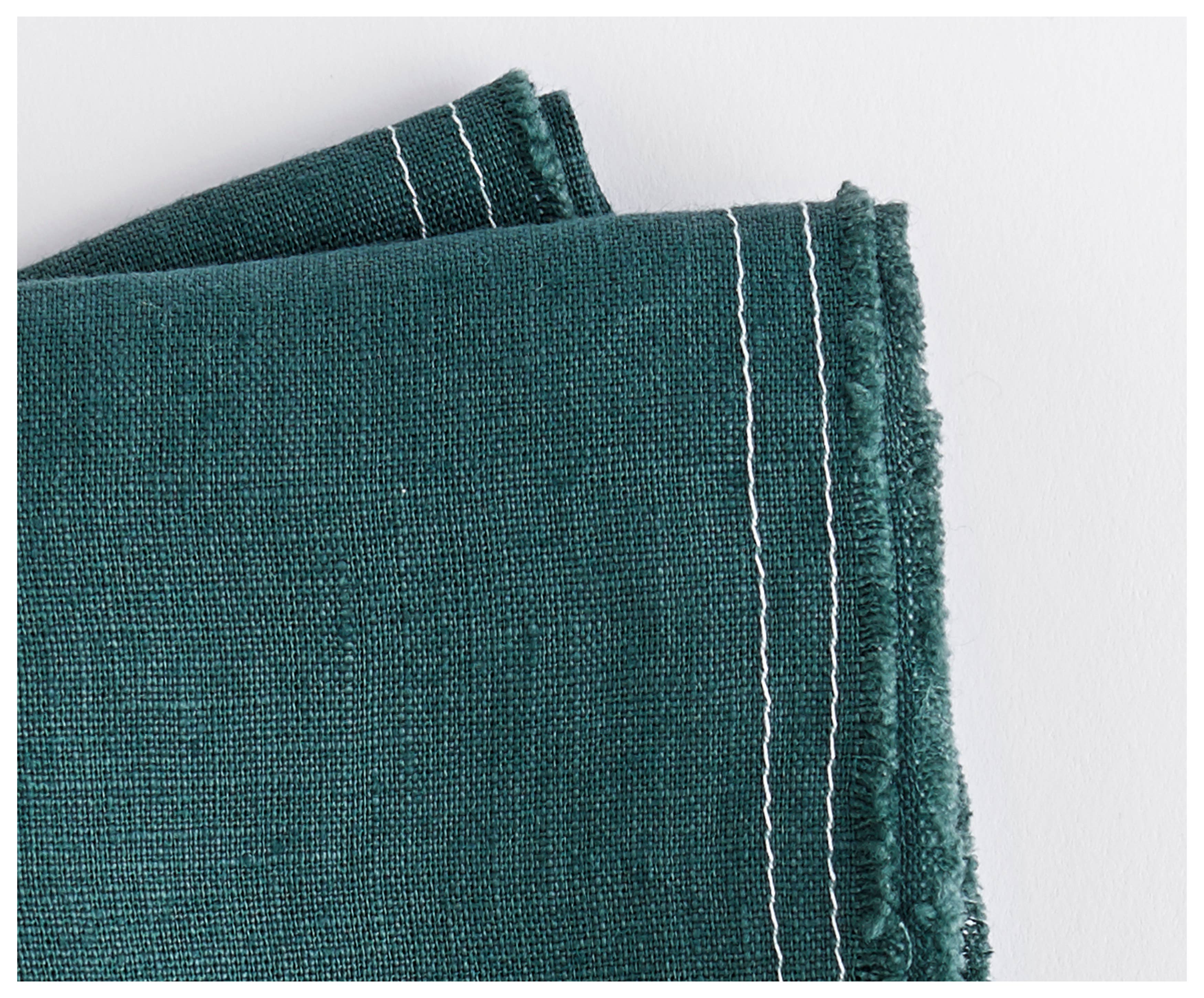 Pair of Wild Linen Napkins - Deep green