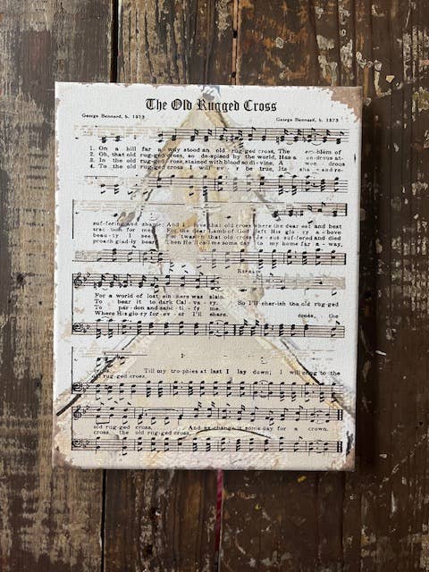 Old Rugged Cross Hymn Canvas Art Print