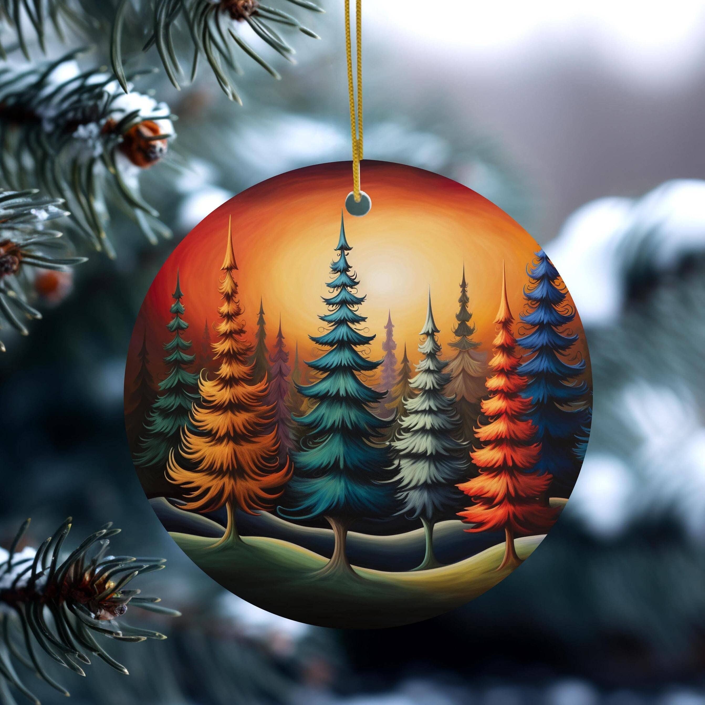 Christmas Ornament, Abstract Trees