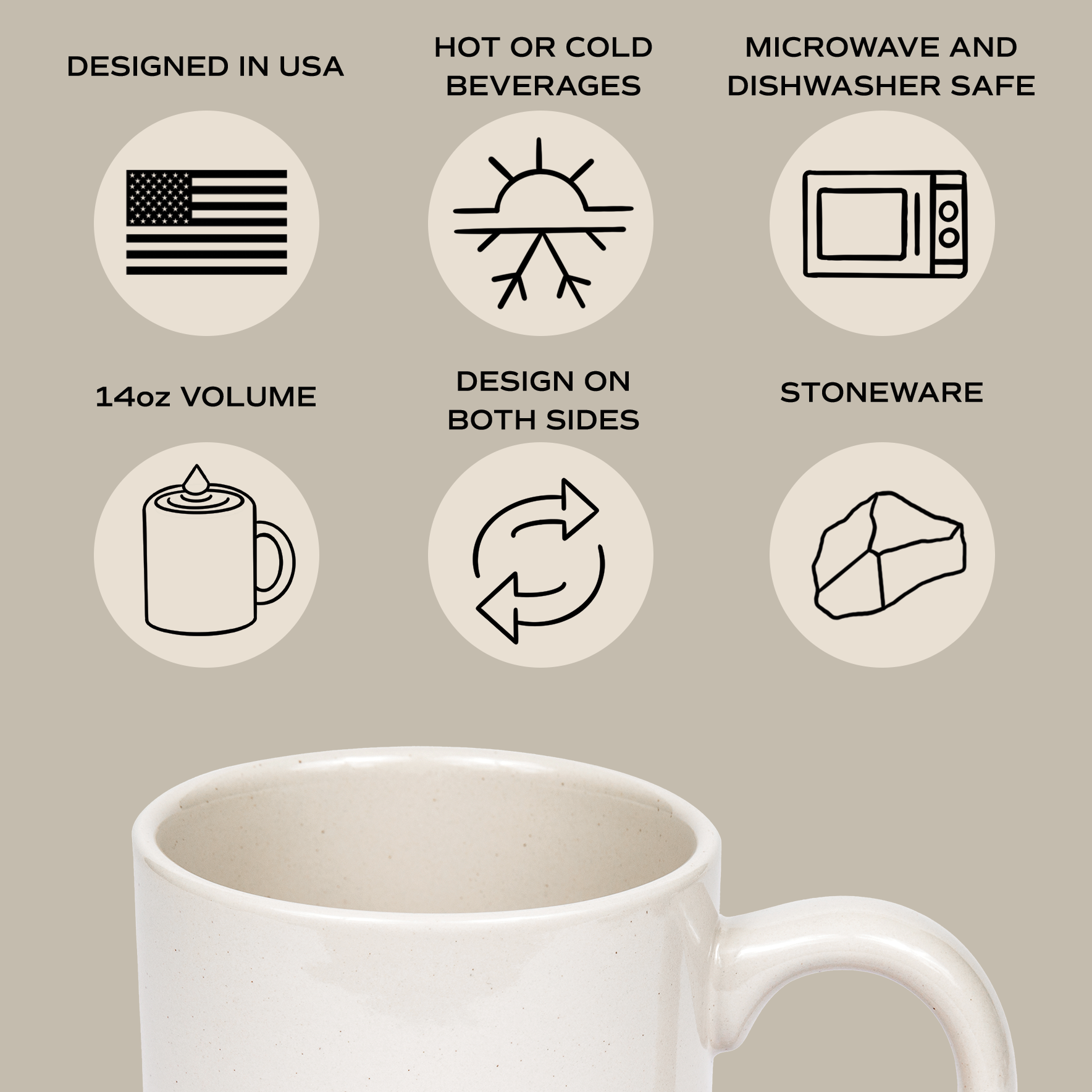Warm & Cozy Stoneware Coffee Mug