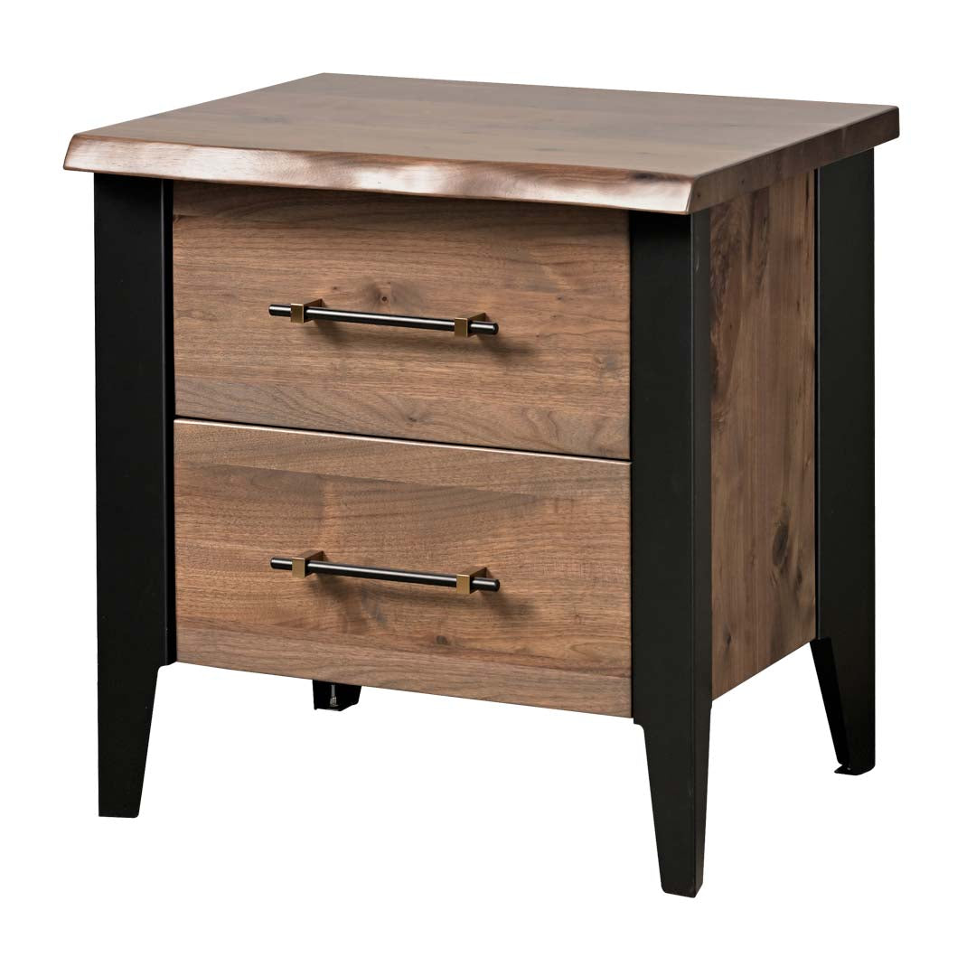 Amish Uptown Two Drawer Nightstand