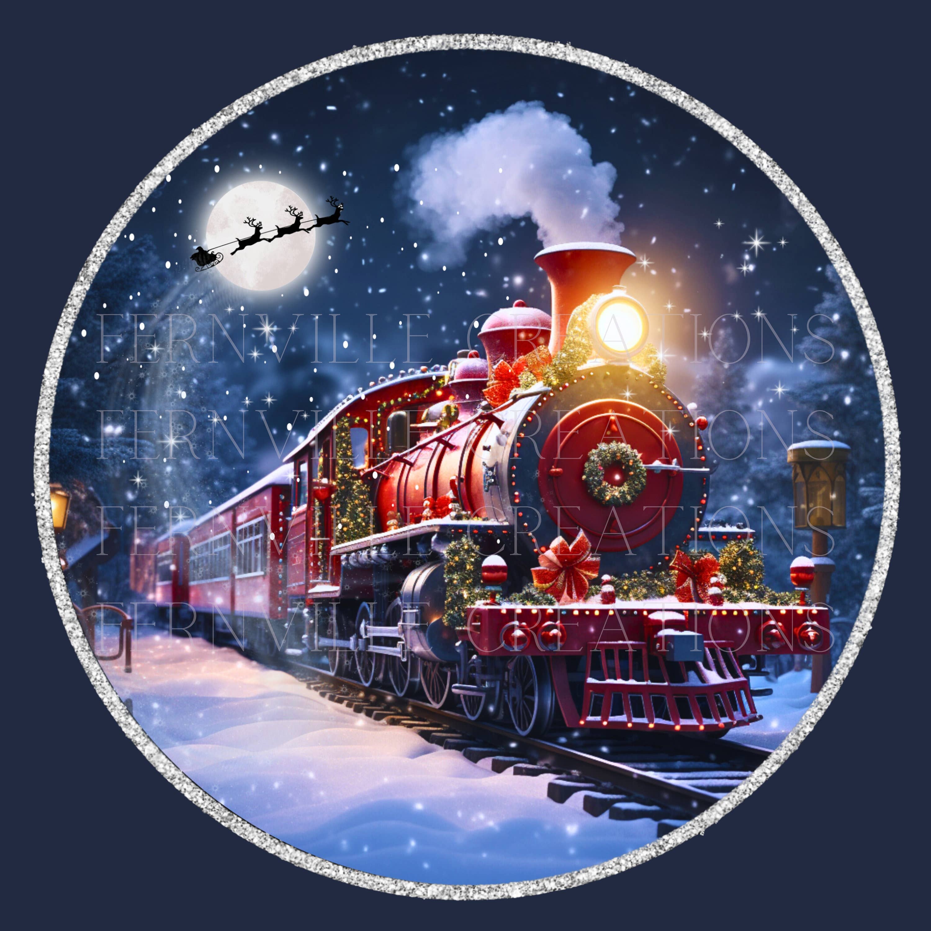 Winter Train Ceramic Ornament