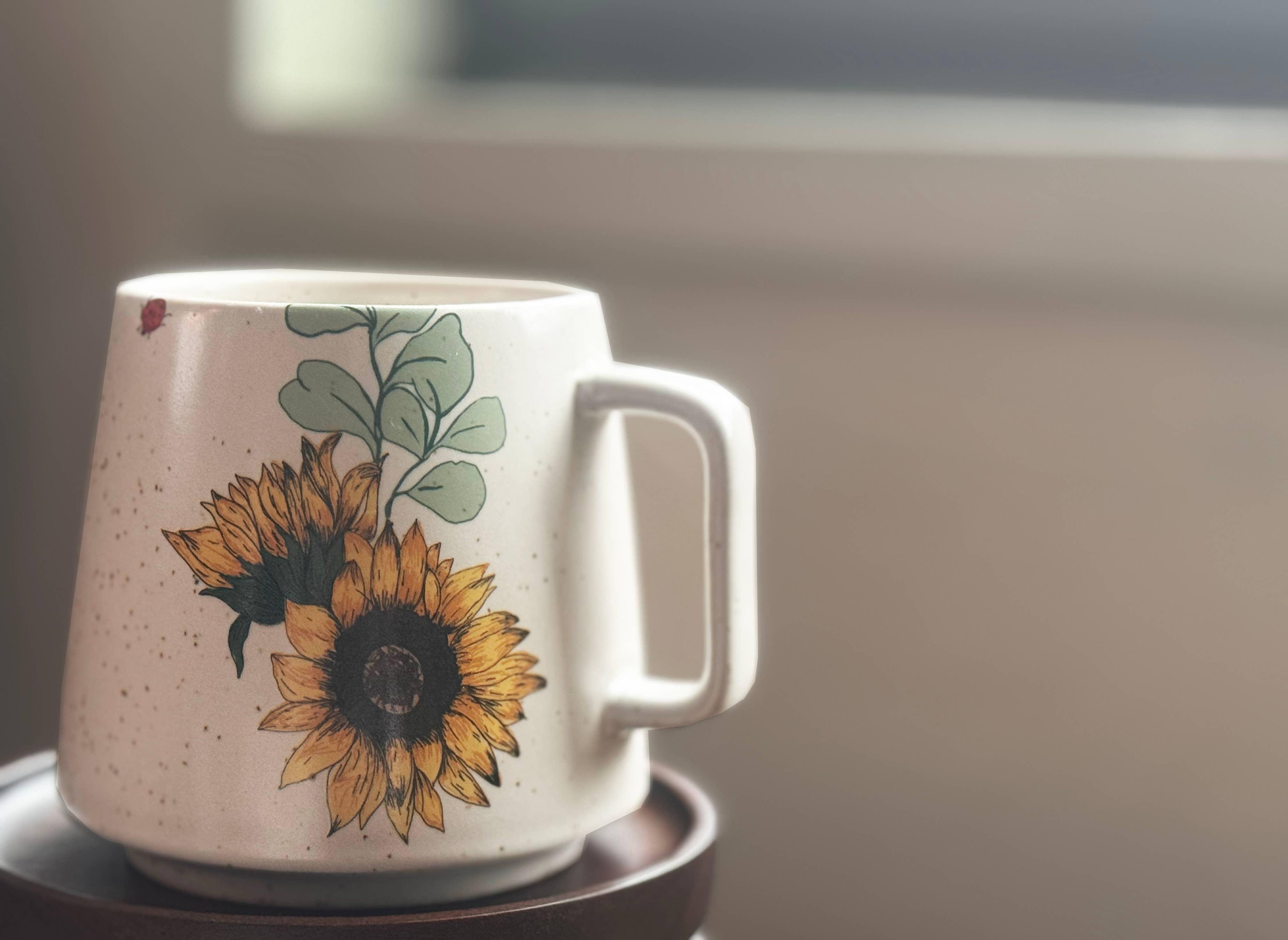 Savor Sunshine Sunflower Stoneware Mug