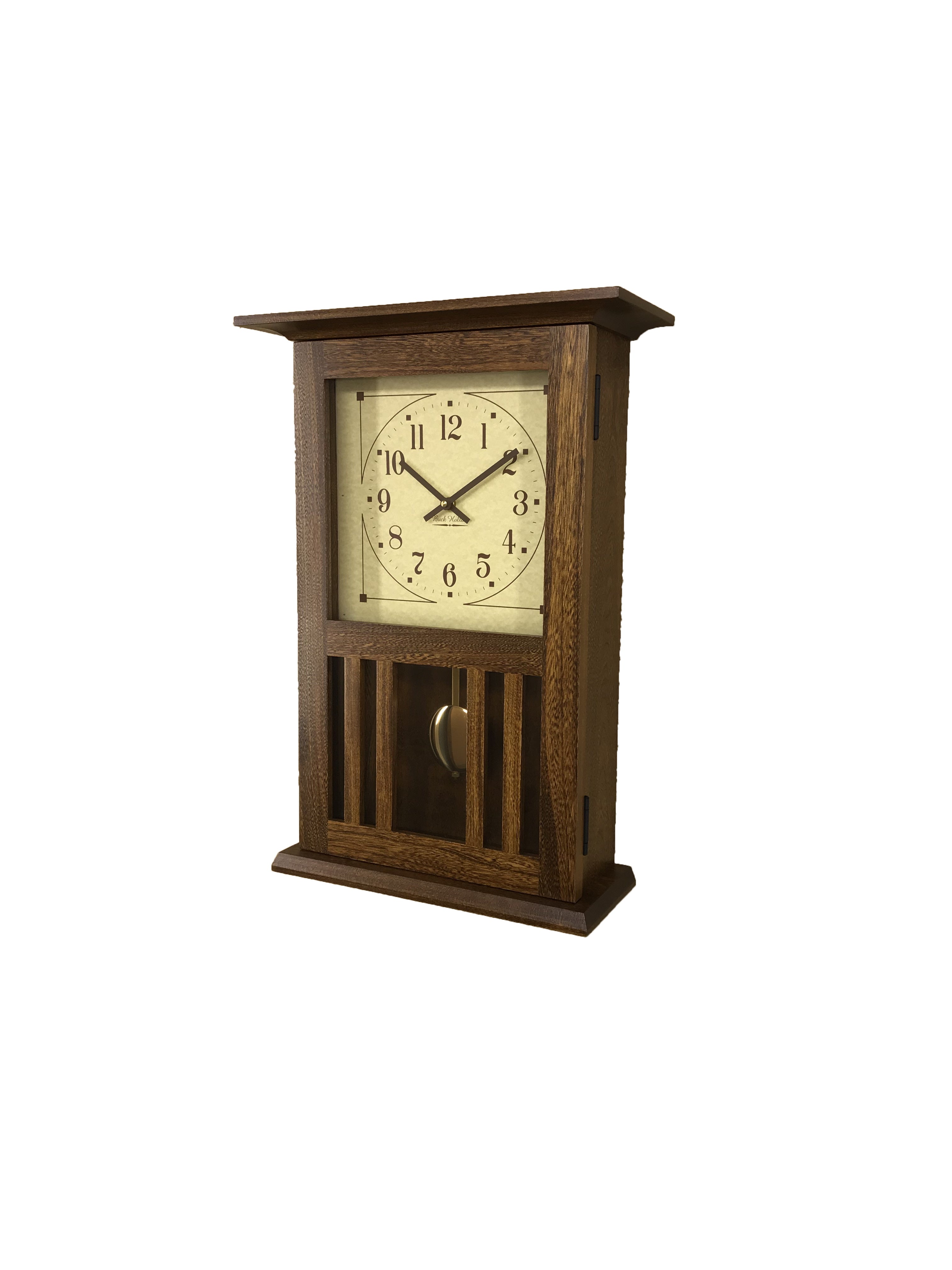 mission 201 wall clock elm with michaels stain