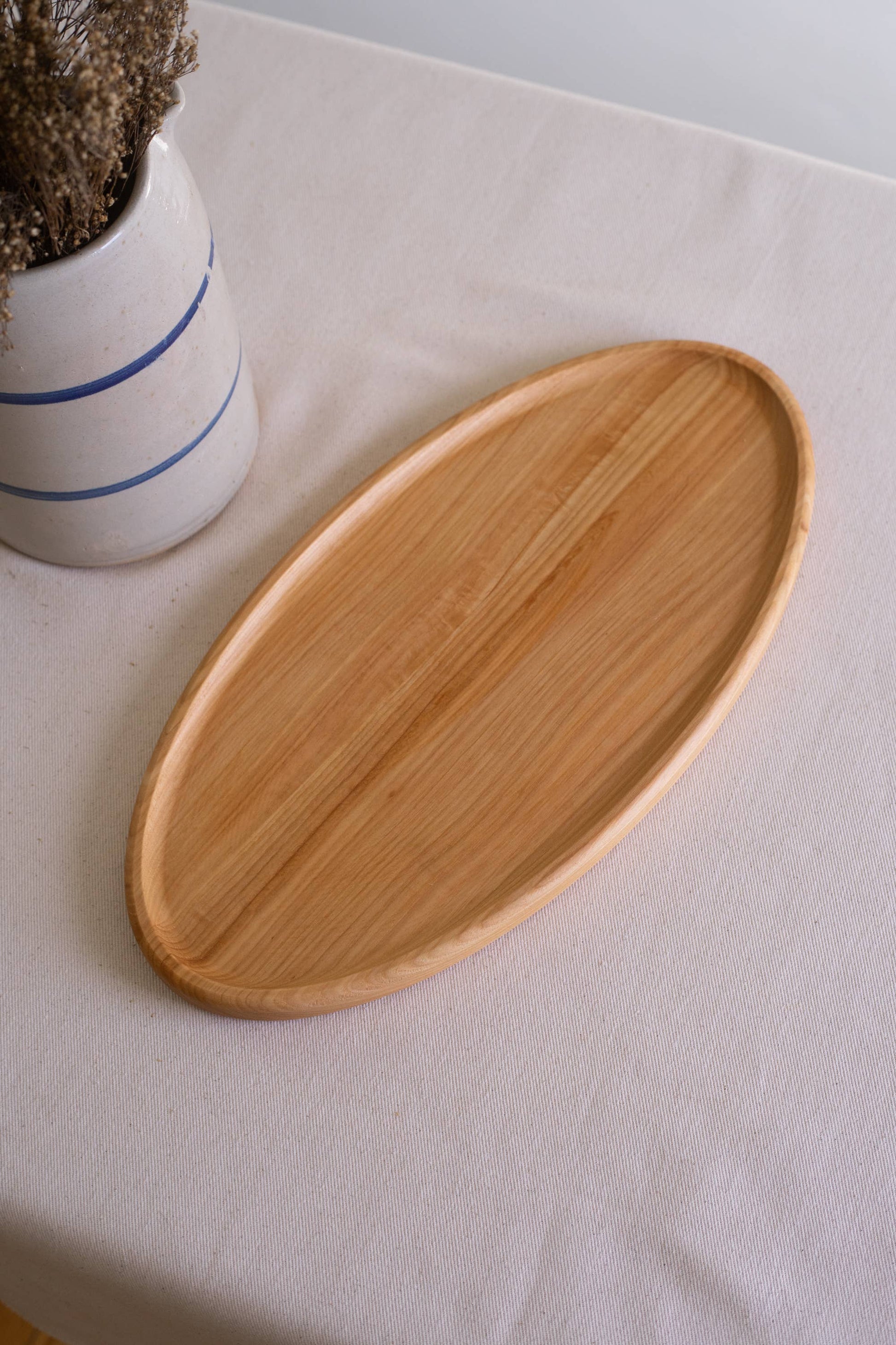 Hilda Oval Wood Serving Platter/Tray