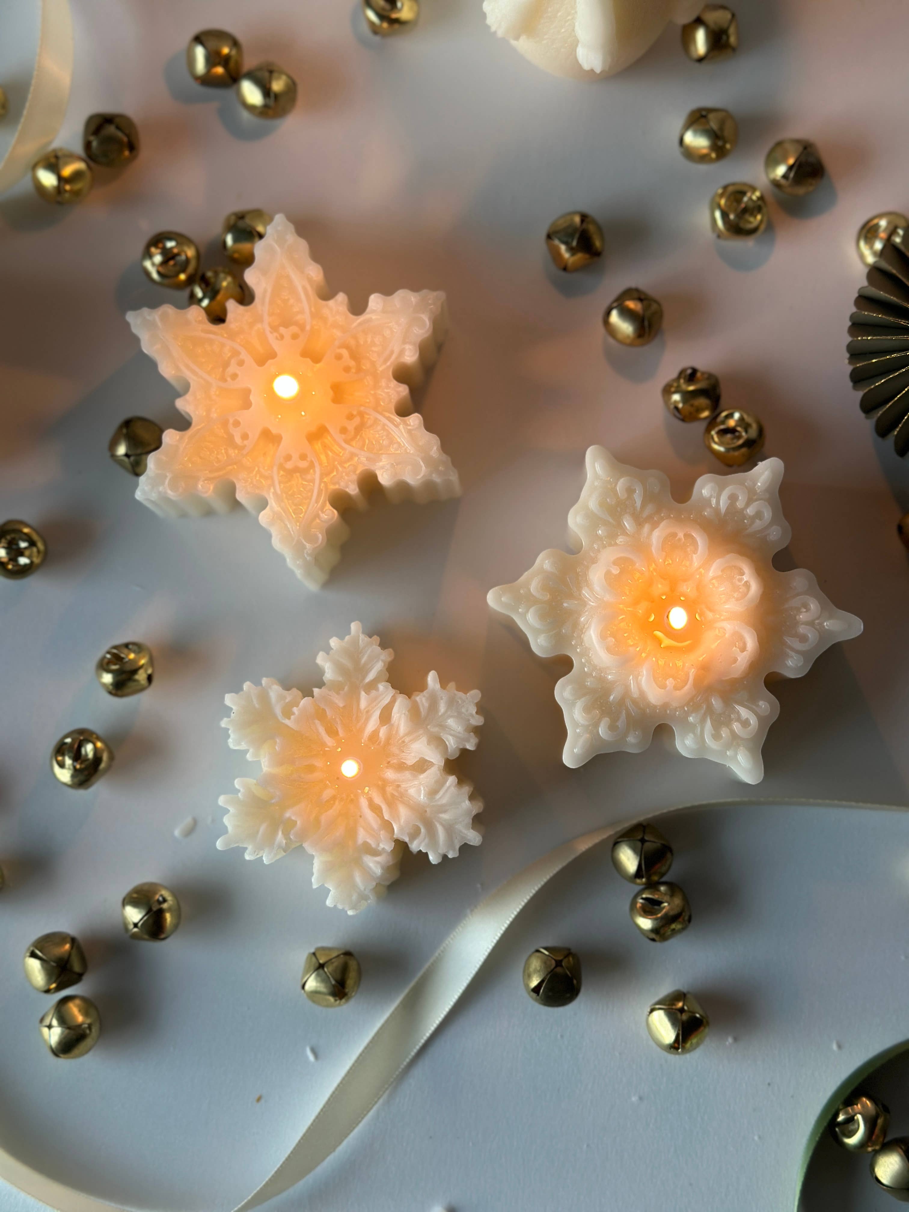 Christmas Snowflake Candles - 3 Styles