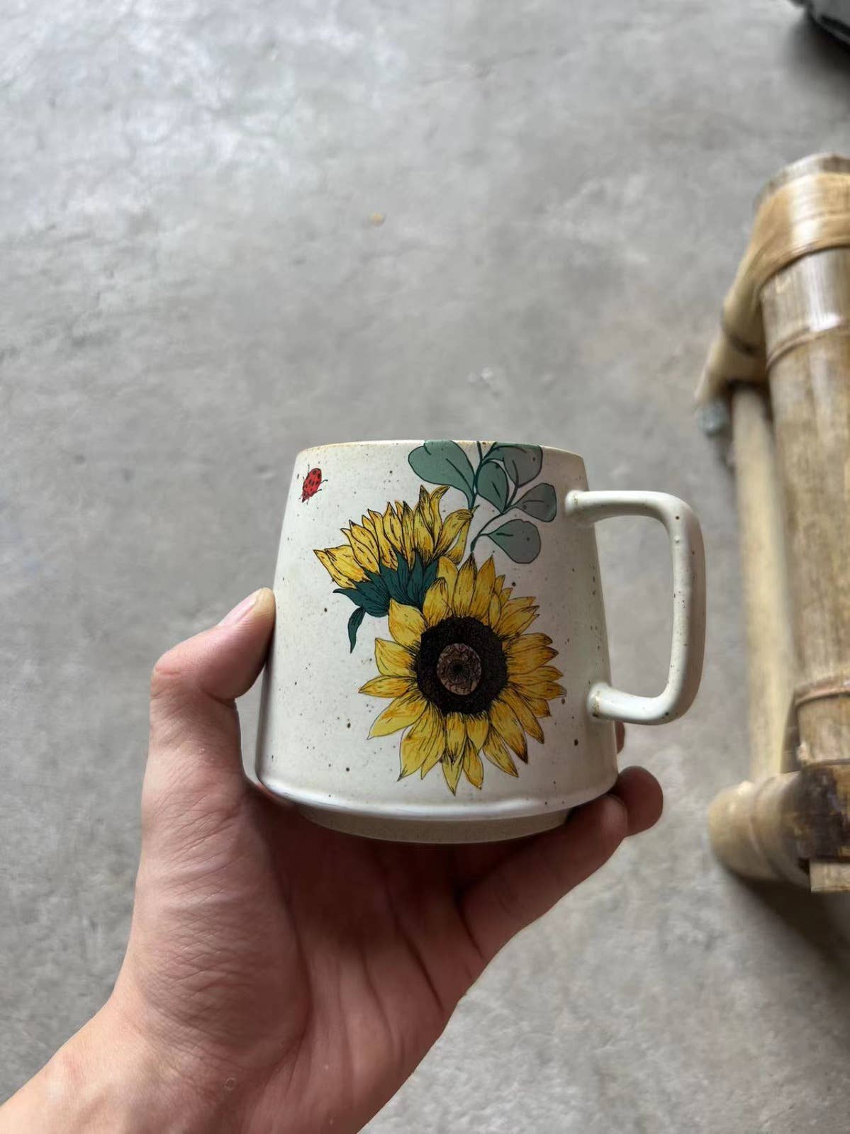 Savor Sunshine Sunflower Stoneware Mug