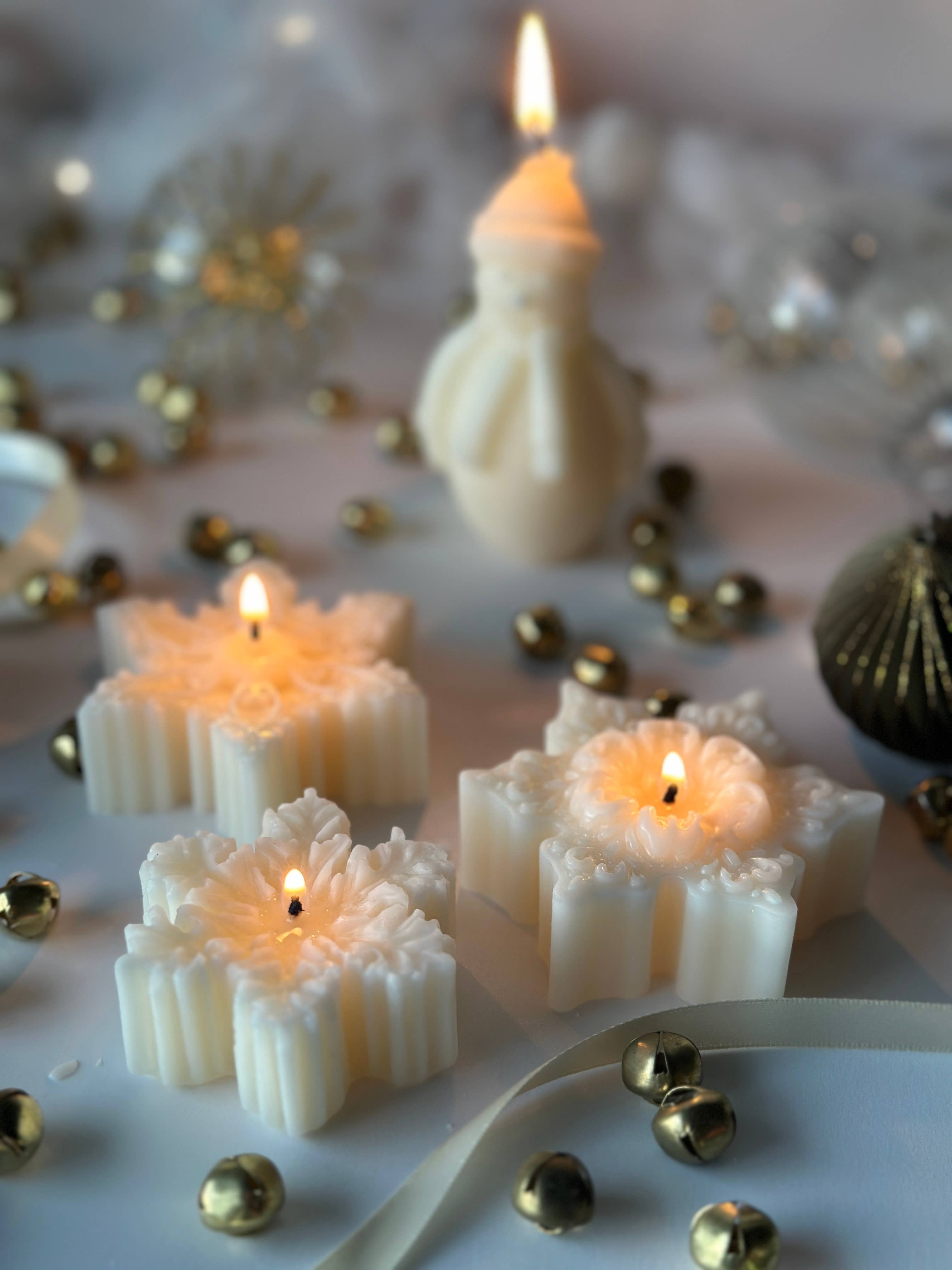 Christmas Snowflake Candles - 3 Styles