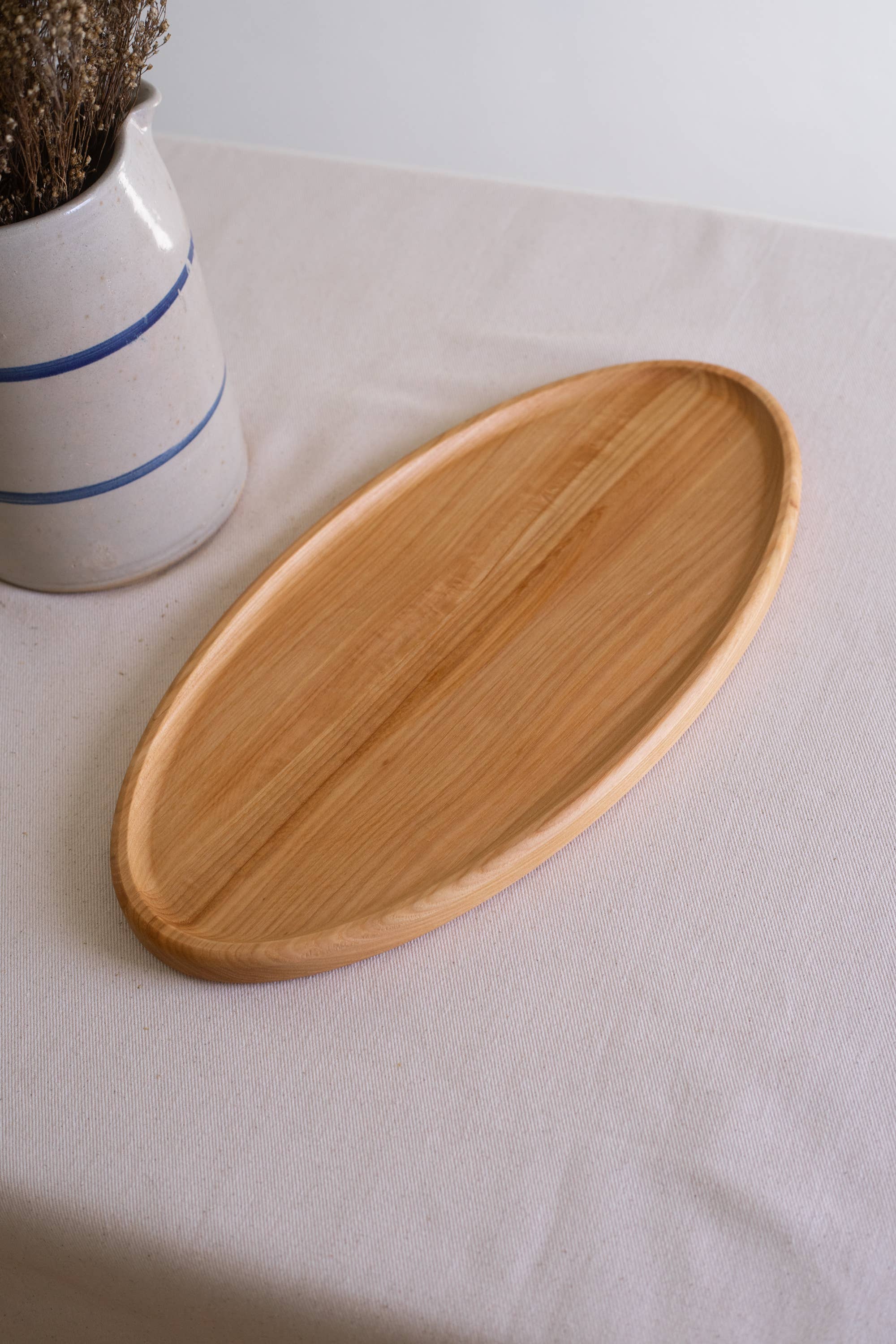 Hilda Oval Wood Serving Platter/Tray