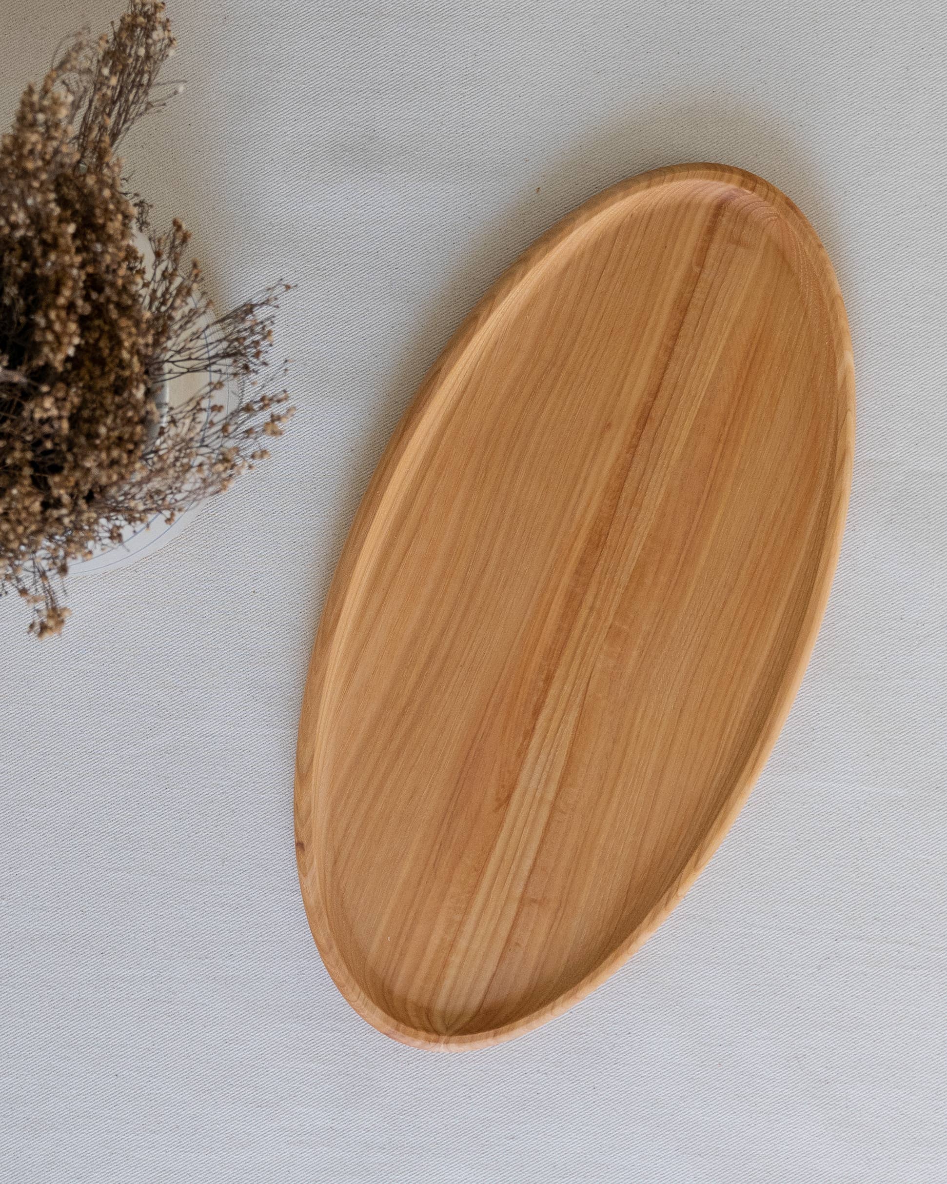 Hilda Oval Wood Serving Platter/Tray