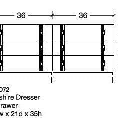 Amish Abshire Six Drawer Dresser