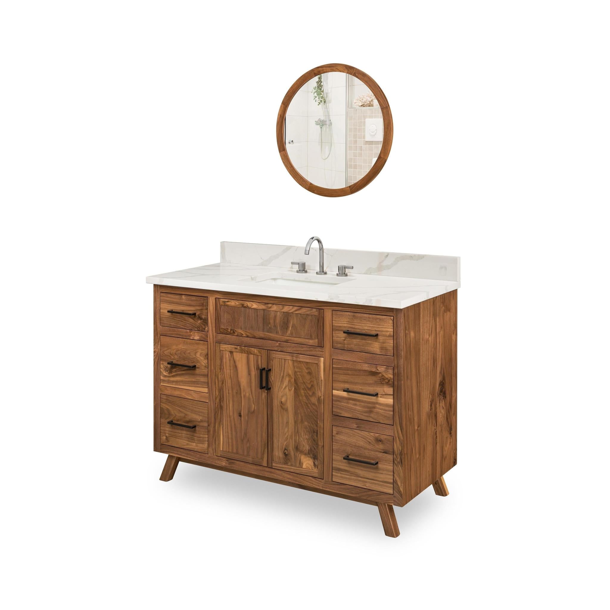 Amish Allison 48" Vanity With Top-Bathroom Vanity-The Amish House