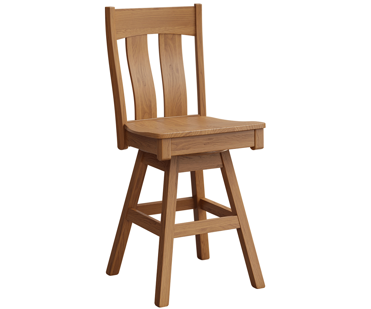 Amish Anover Swivel Bar Chair - Thumbnail 2