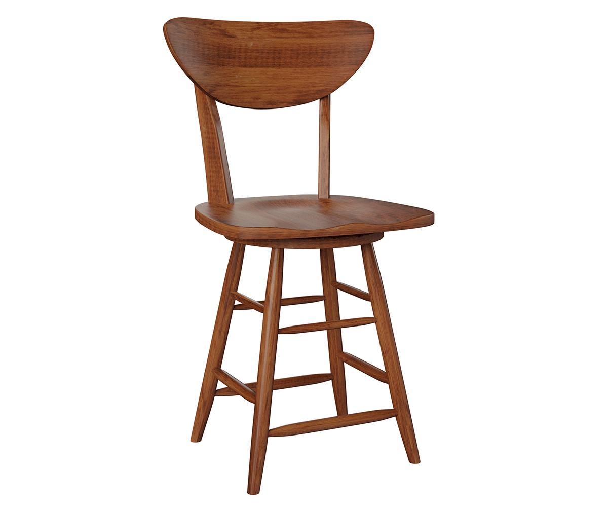 Amish Arcola Swivel Bar Chair