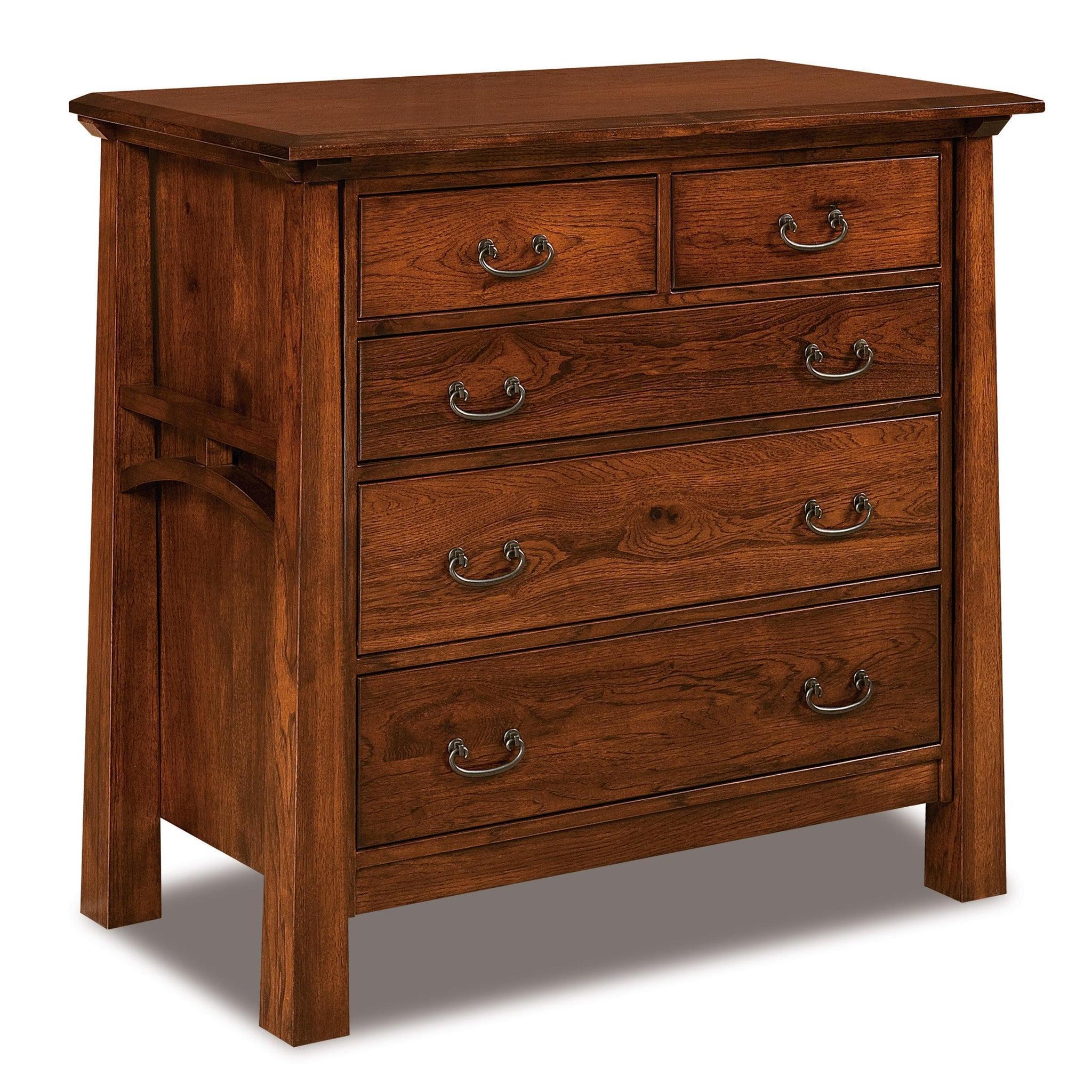 american made amish artesa small five drawer chest of drawers