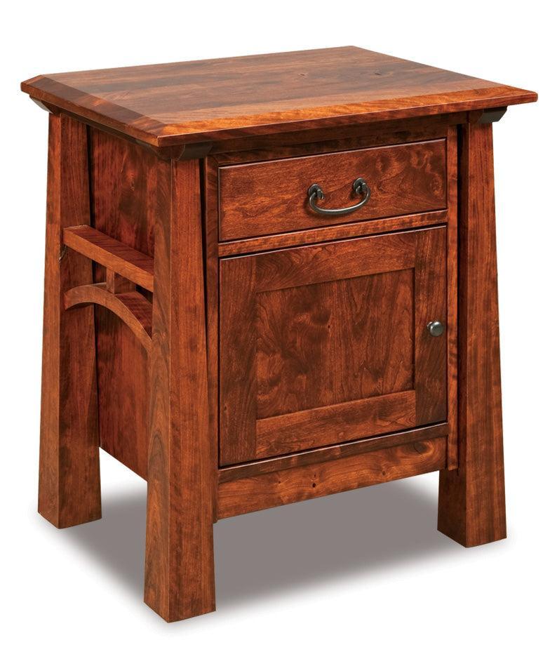 american made amish artesa one drawer one door nightstand