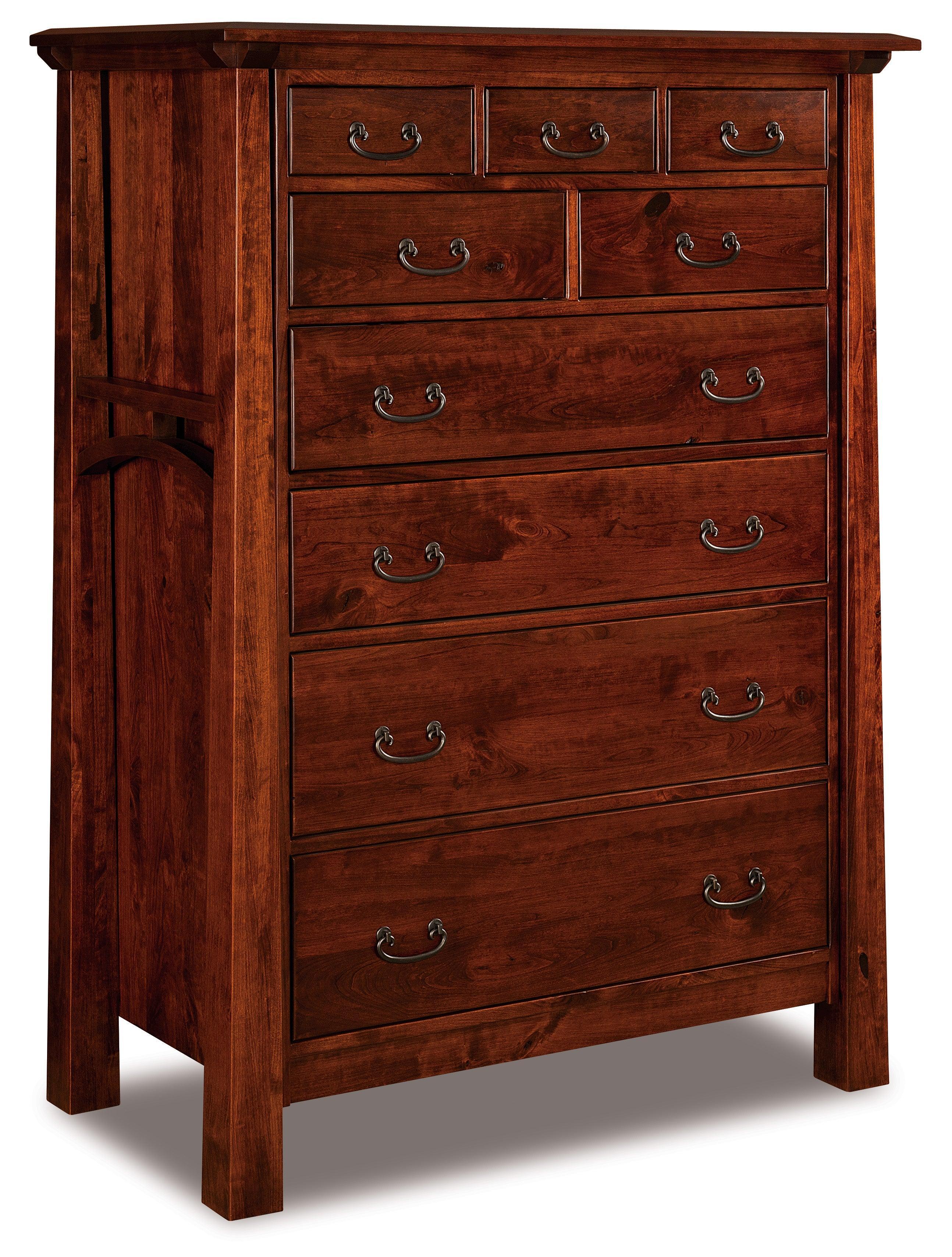 american made amish artesa nine drawer chest of drawers