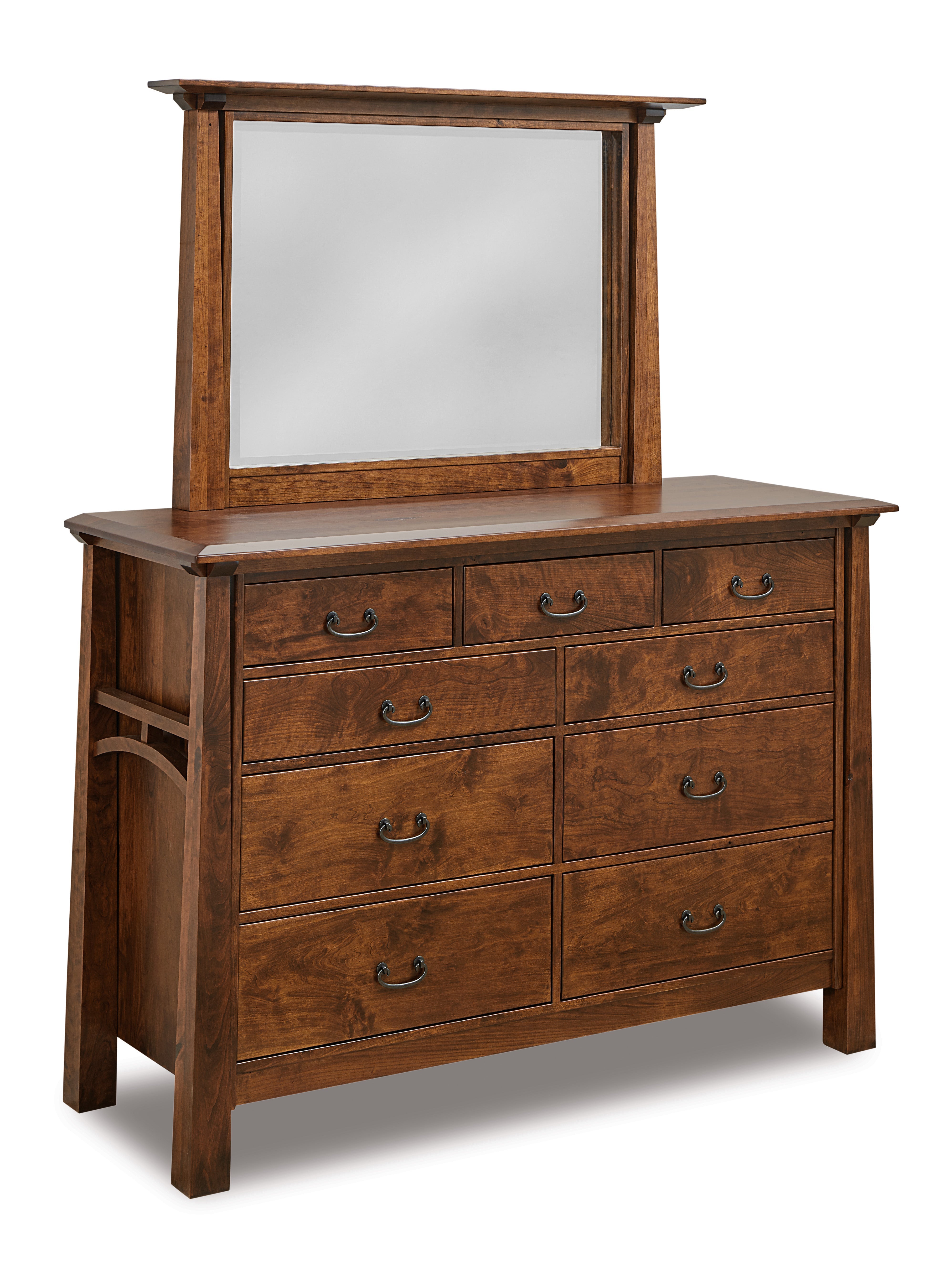 american made amish artesa nine drawer dresser with mirror