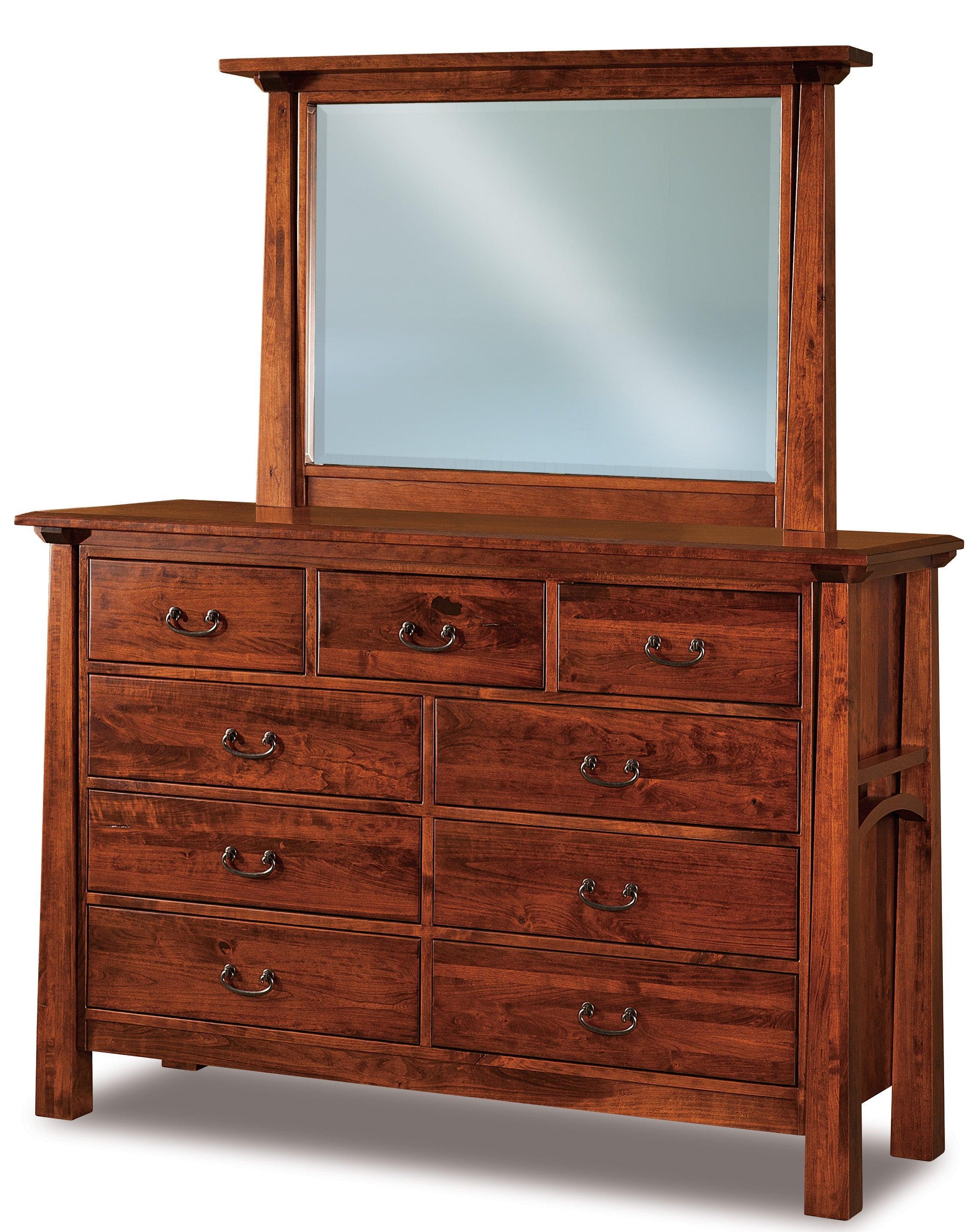 american made amish artesa nine drawer dresser with mirror