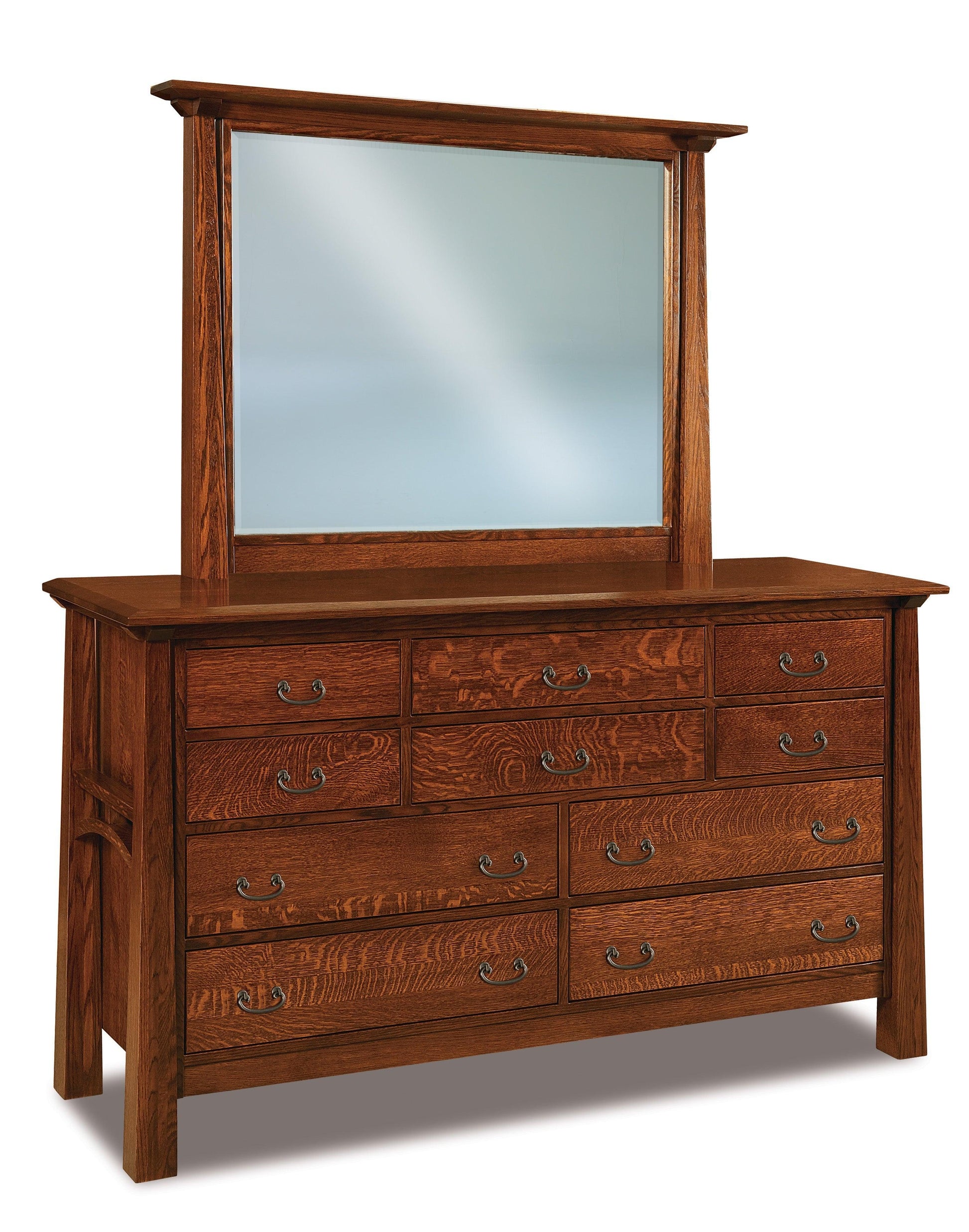 american made amish artesa ten drawer dresser with mirror