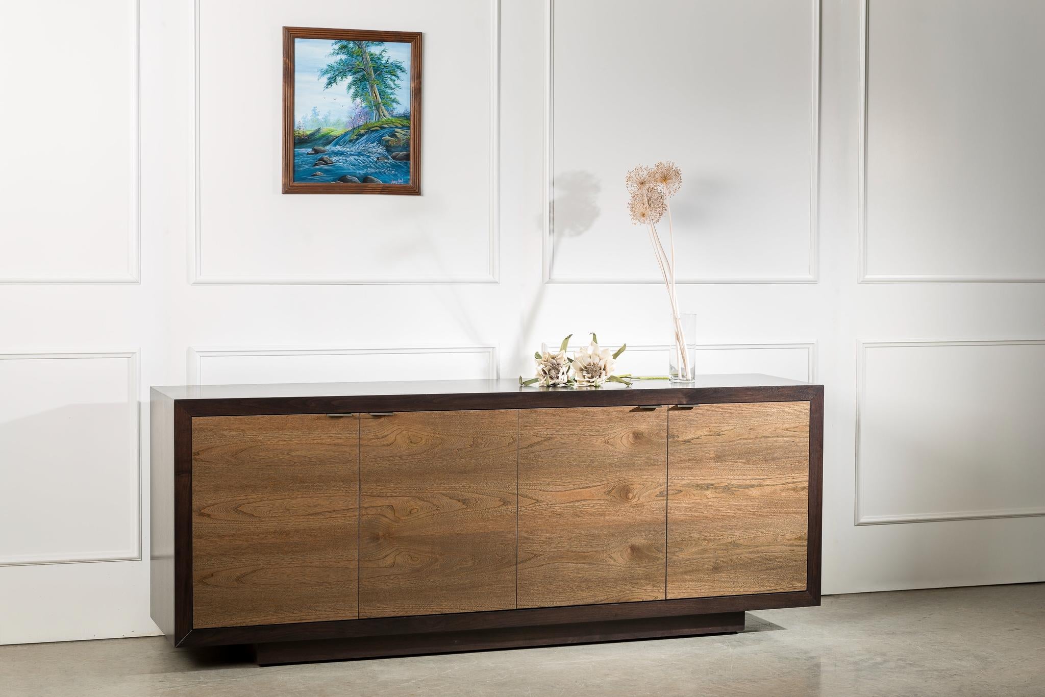 Amish Ashville 96" Four Door Credenza-Credenza / Hutch-The Amish House