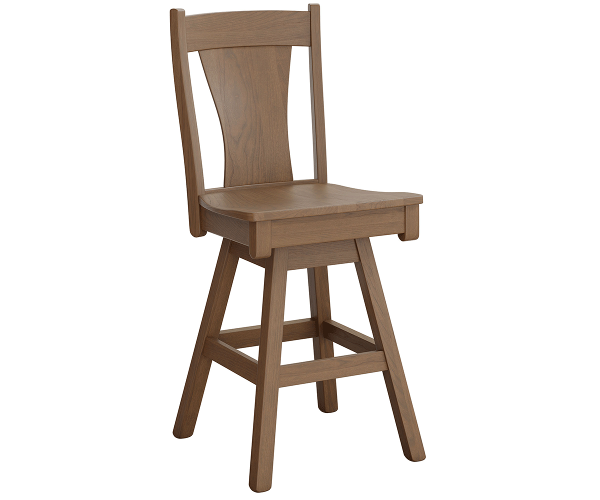 Amish Ashville Swivel Bar Chair