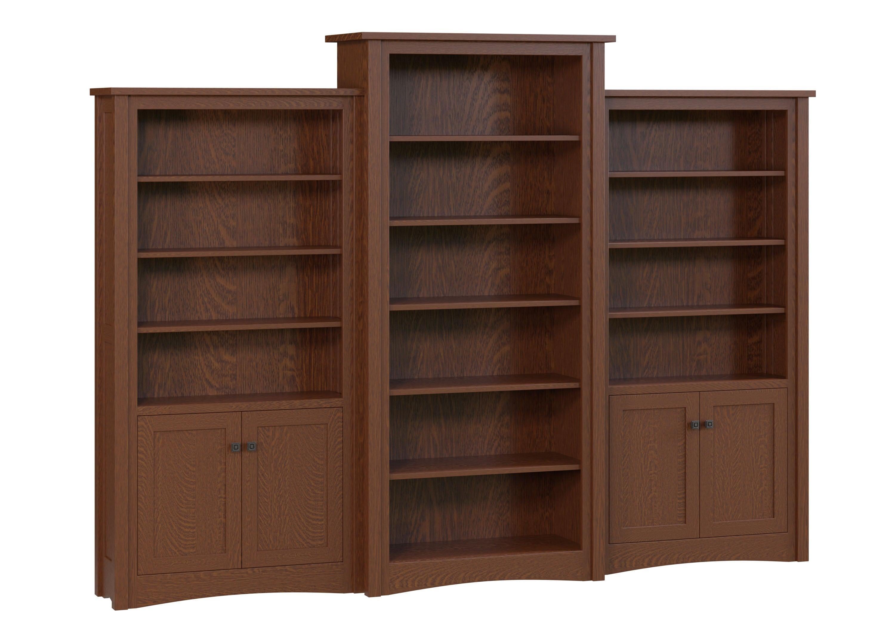 Amish Aspen Three Piece Bookcase