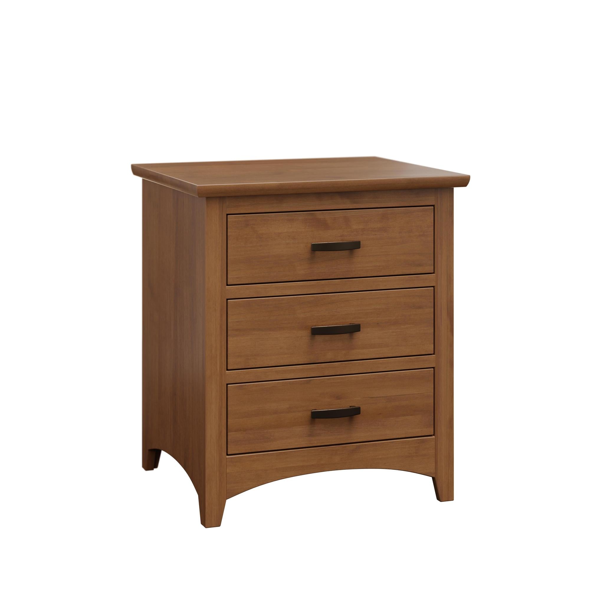Amish Barrington Three Drawer Nightstand-Nightstand-The Amish House