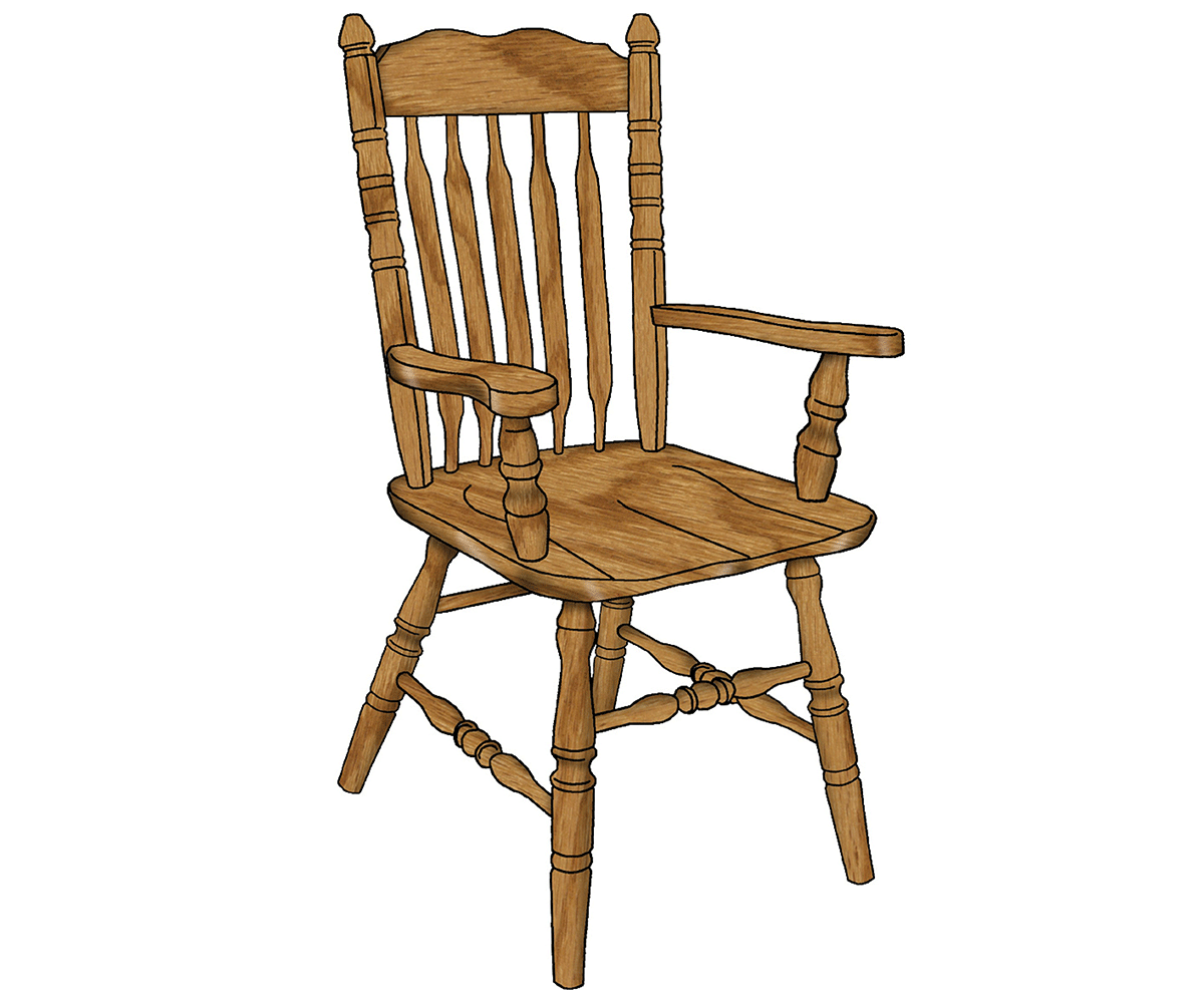 Amish Bent Cattail Chair
