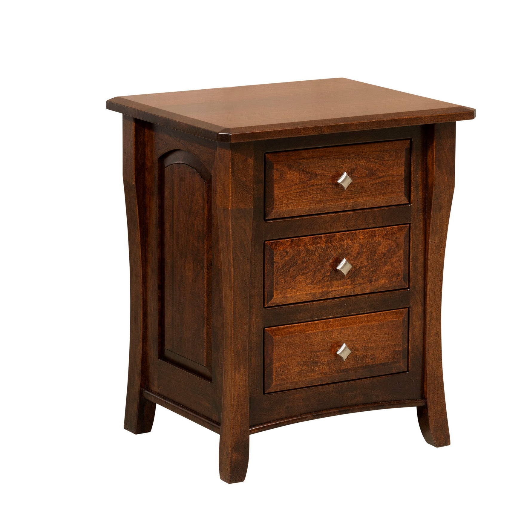 Amish Berkley Three Drawer Nightstand