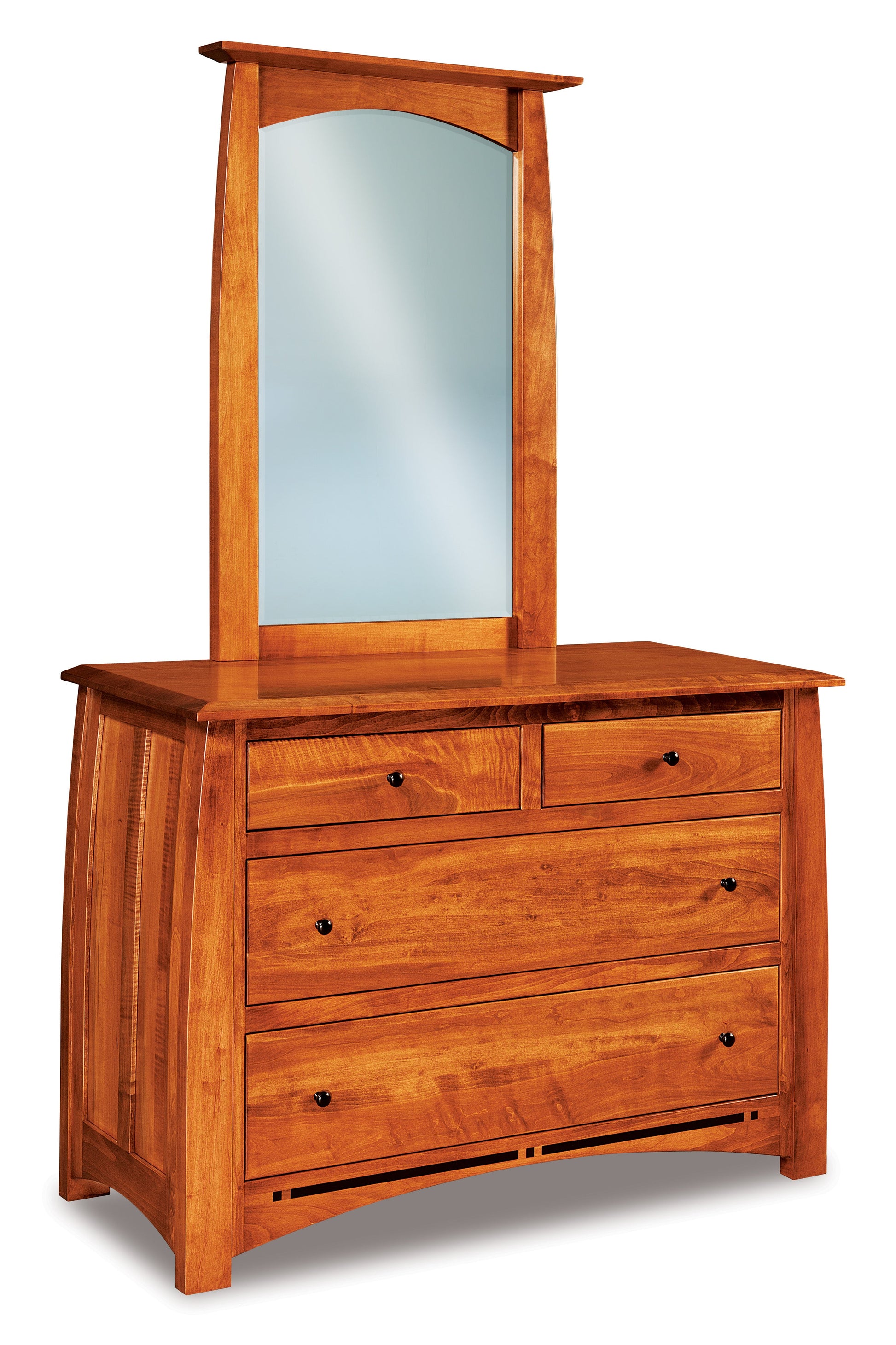 american made amish boulder creek four drawer dresser with mirror