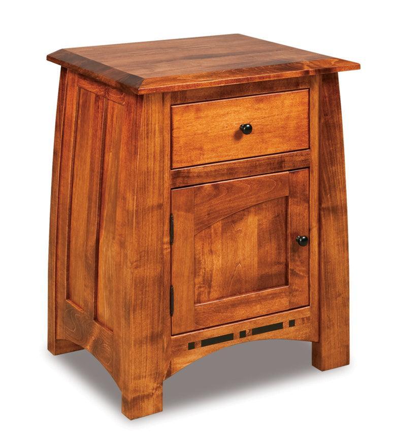 american made amish boulder creek one drawer one door nightstand