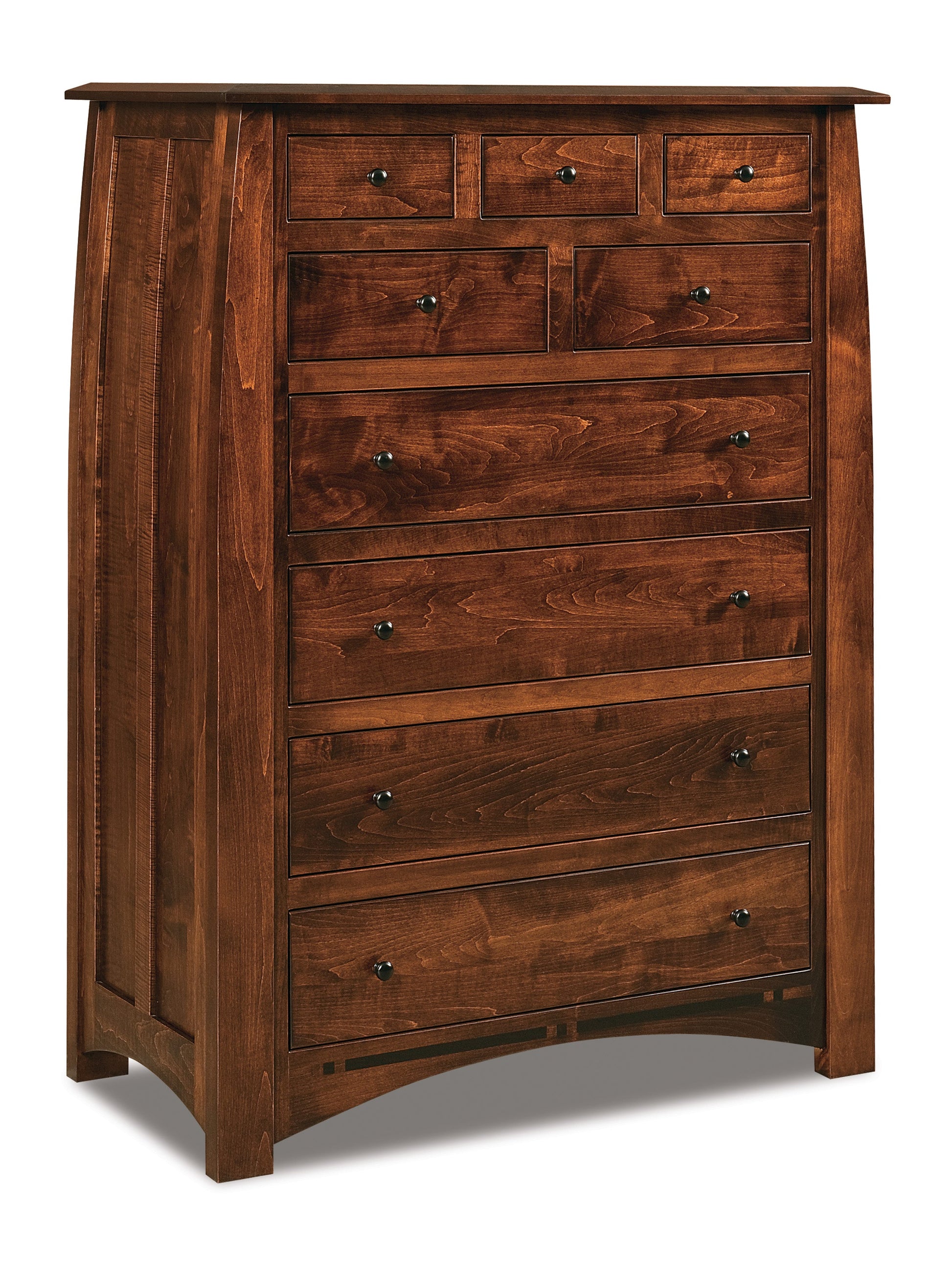 american made amish boulder creek nine drawer chest