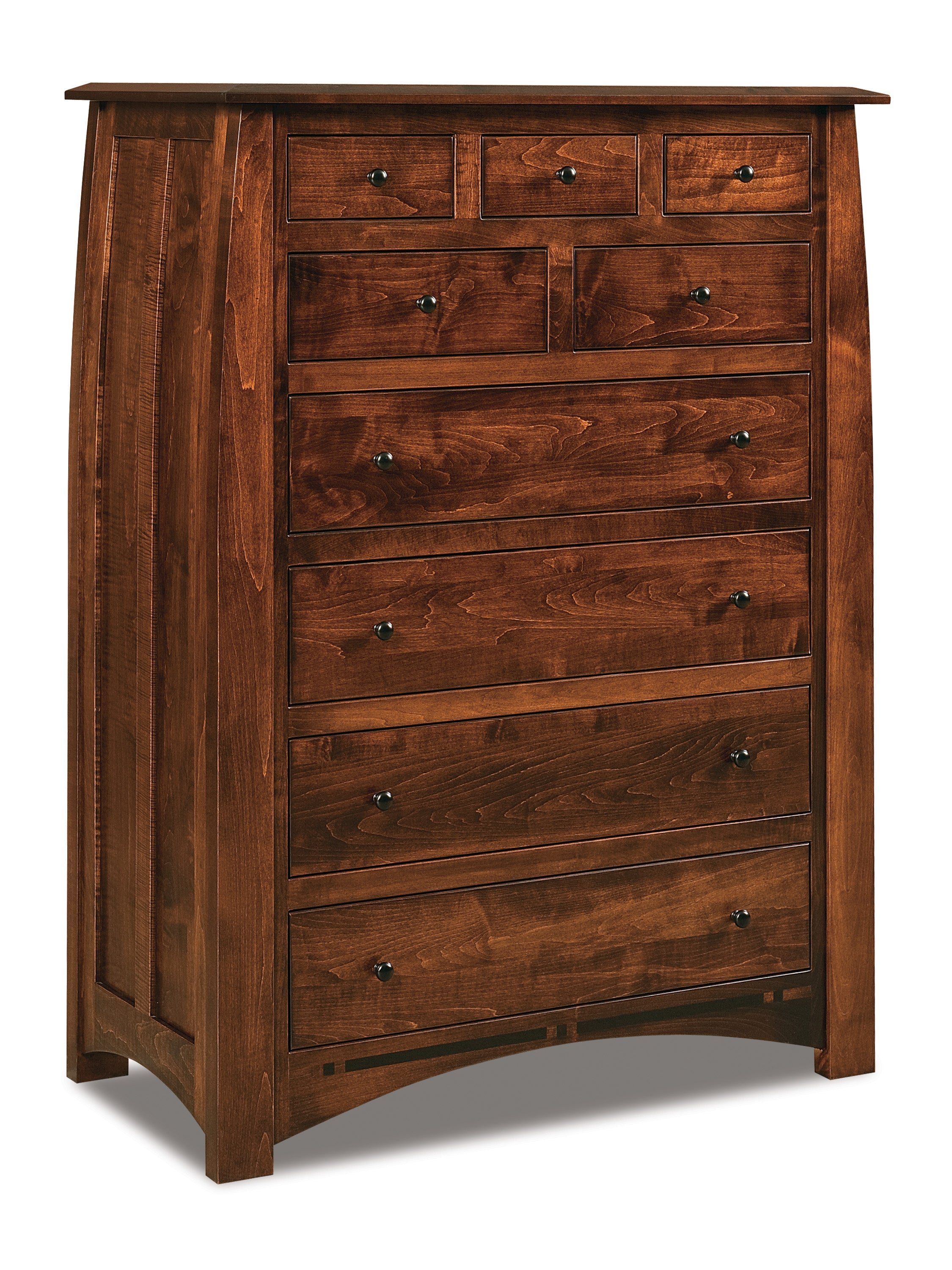 american made amish boulder creek nine drawer chest